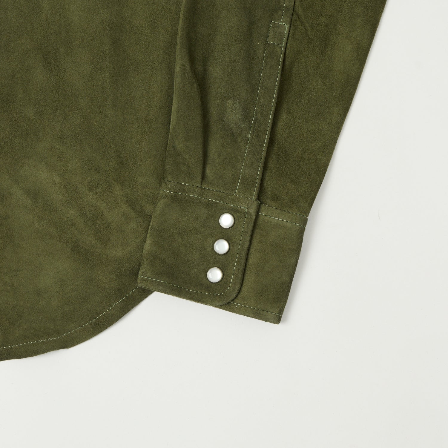 Shangri-La Heritage 'Gonzo' Suede Western Shirt - Muschio