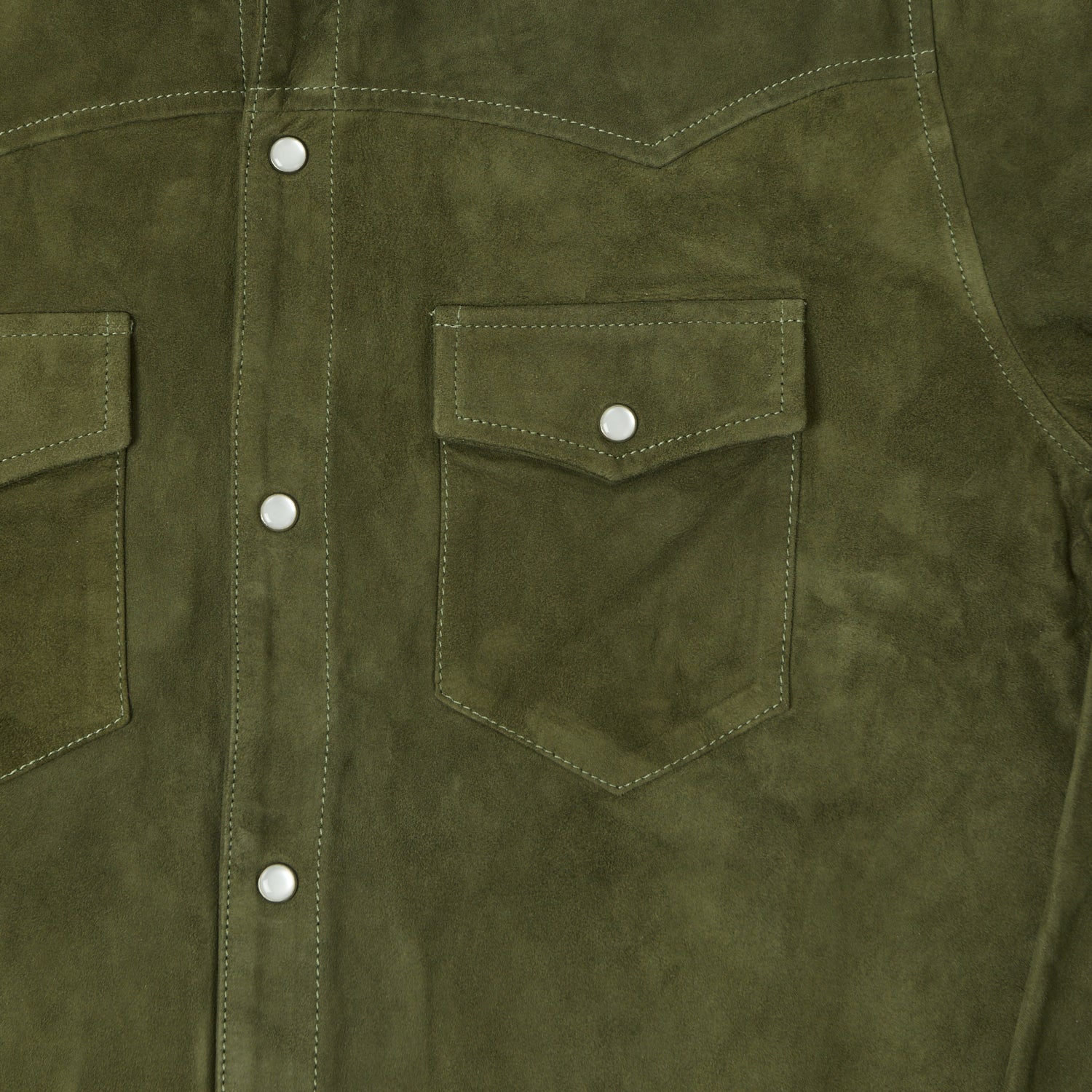 Shangri-La Heritage 'Gonzo' Suede Western Shirt - Muschio