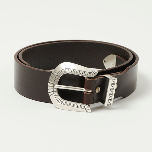 Shangri-La Heritage 'Rodeo' Leather Belt - Testa Di Moro Brown