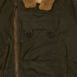 Shangri-La Heritage Waxed Canvas Swedish Motorcycle Jacket - Army Green
