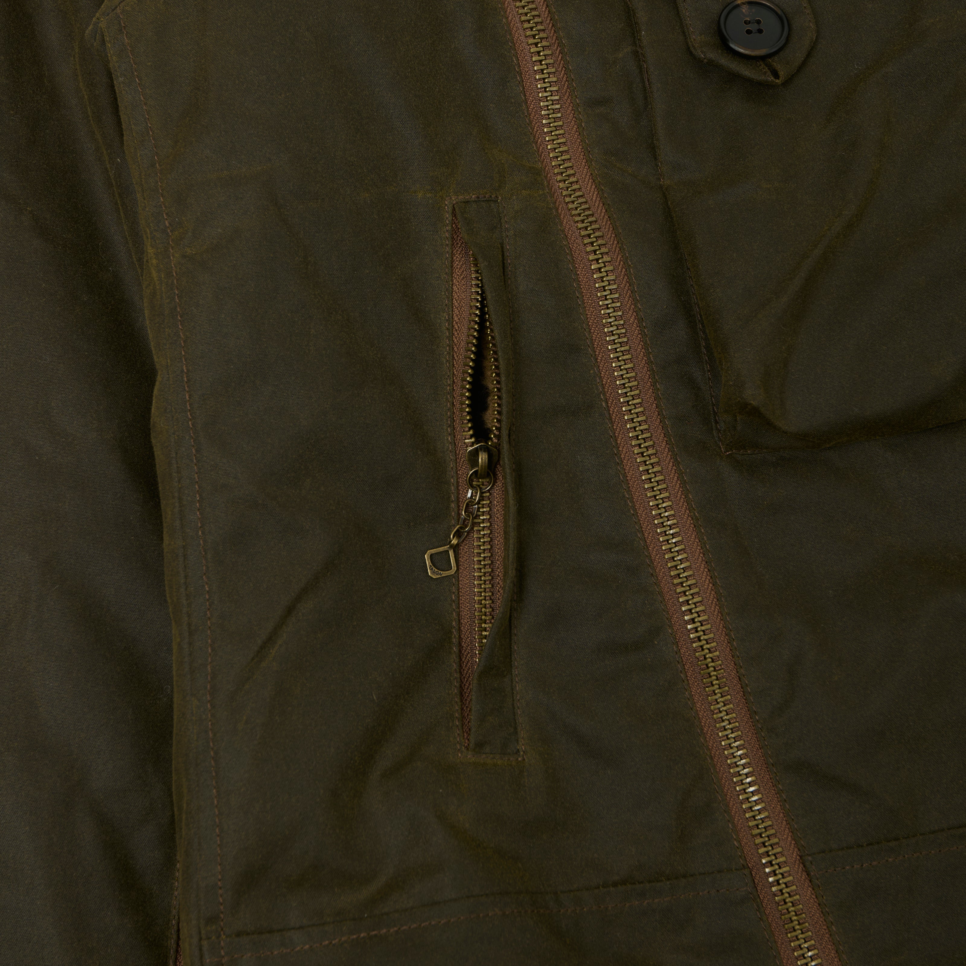 Shangri-La Heritage Waxed Canvas Swedish Motorcycle Jacket - Army Green