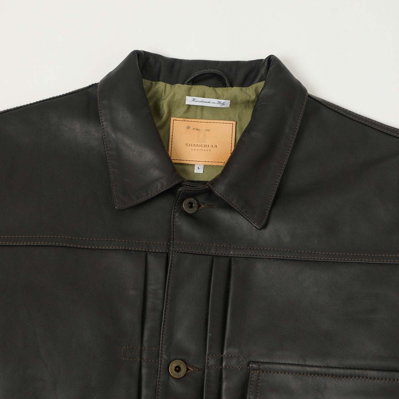 Shangri-La Heritage 'Type I' Tea-Core Maryam Horsehide Jacket - Black