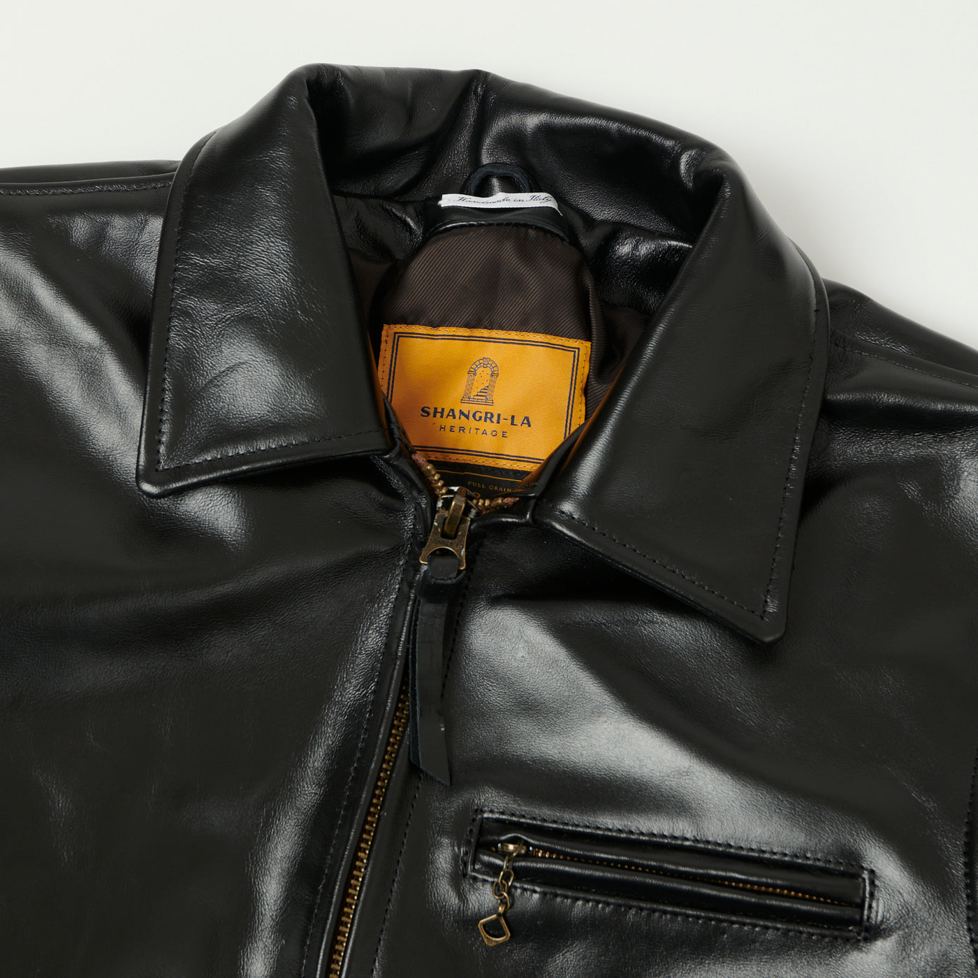 Shangri-La Heritage 'Varenne' Horsehide Leather Jacket - Black