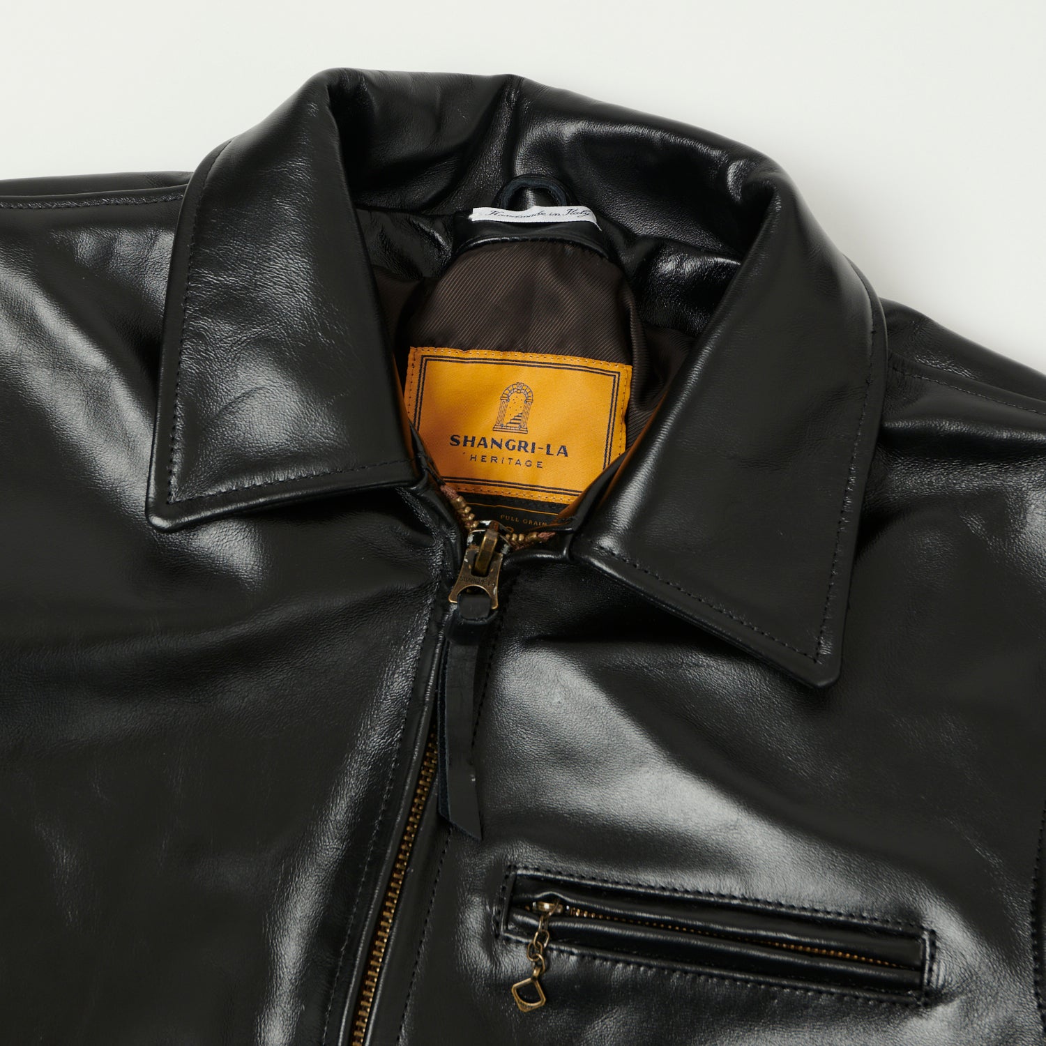 Shangri-La Heritage 'Varenne' Horsehide Leather Jacket - Black