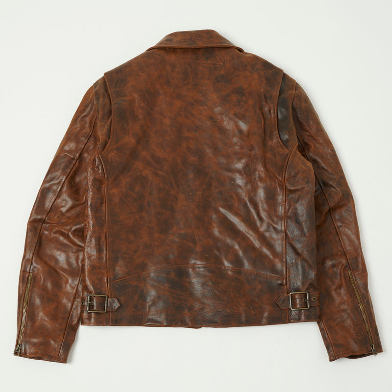 Shangri-La Heritage 'Varenne' Horsehide Leather Jacket - Whiskey