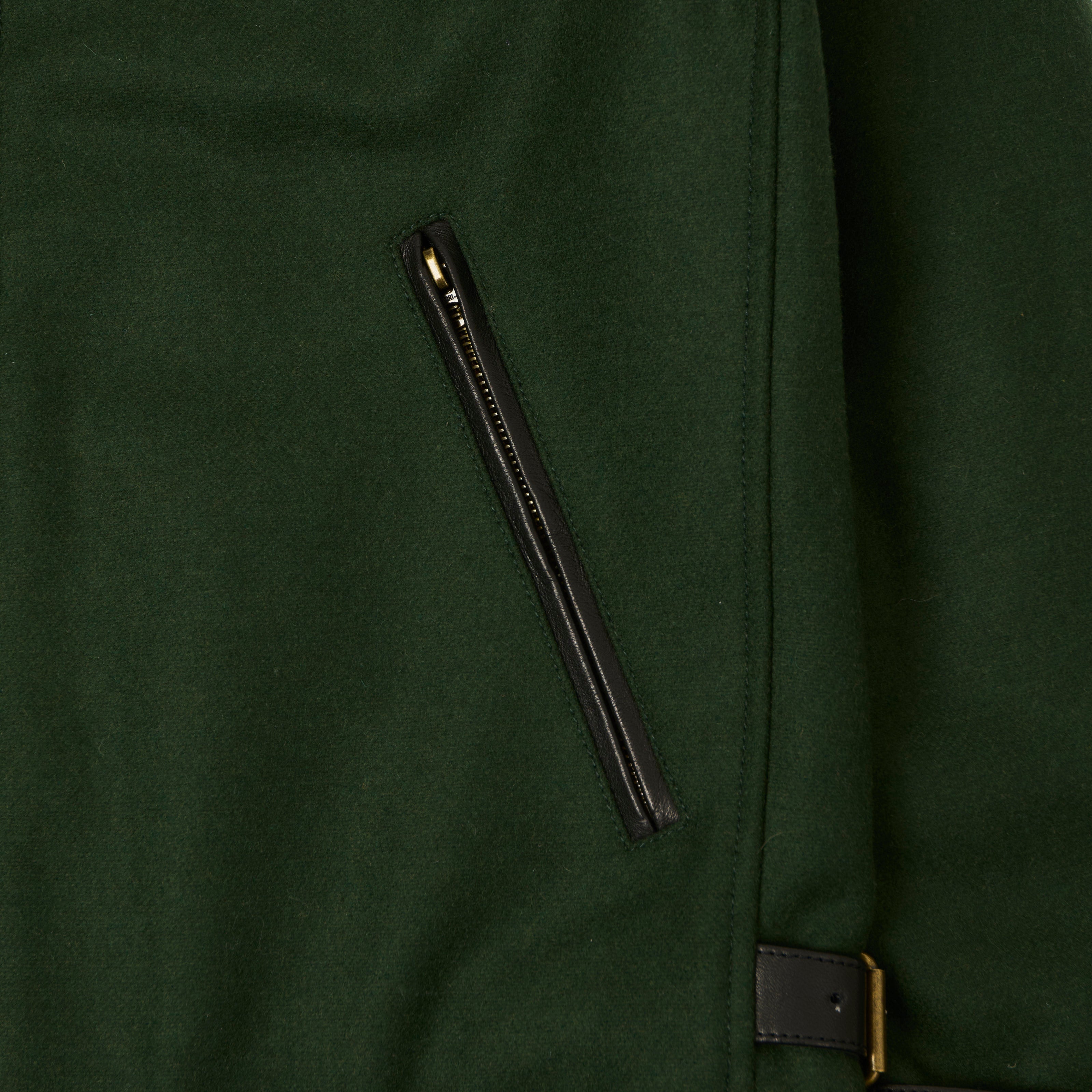 Shangri-La Heritage 'Varenne' Melton Wool Jacket - Forest Green