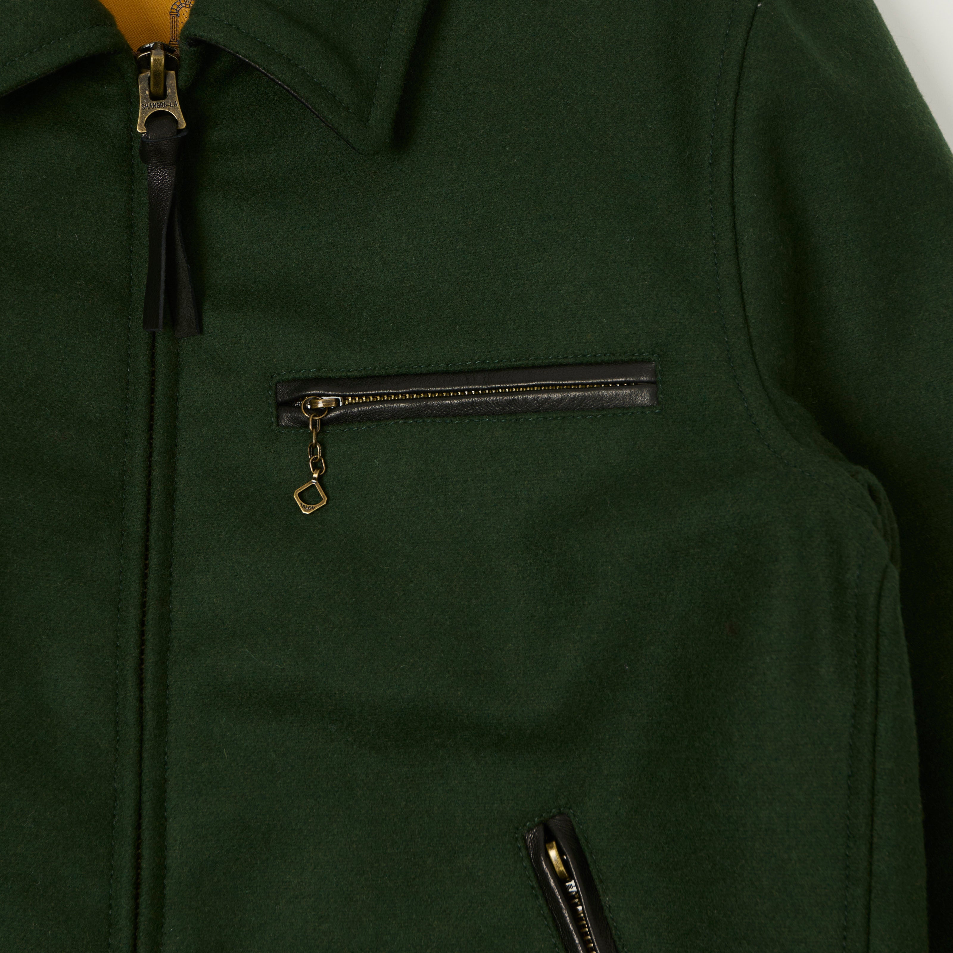 Shangri-La Heritage 'Varenne' Melton Wool Jacket - Forest Green