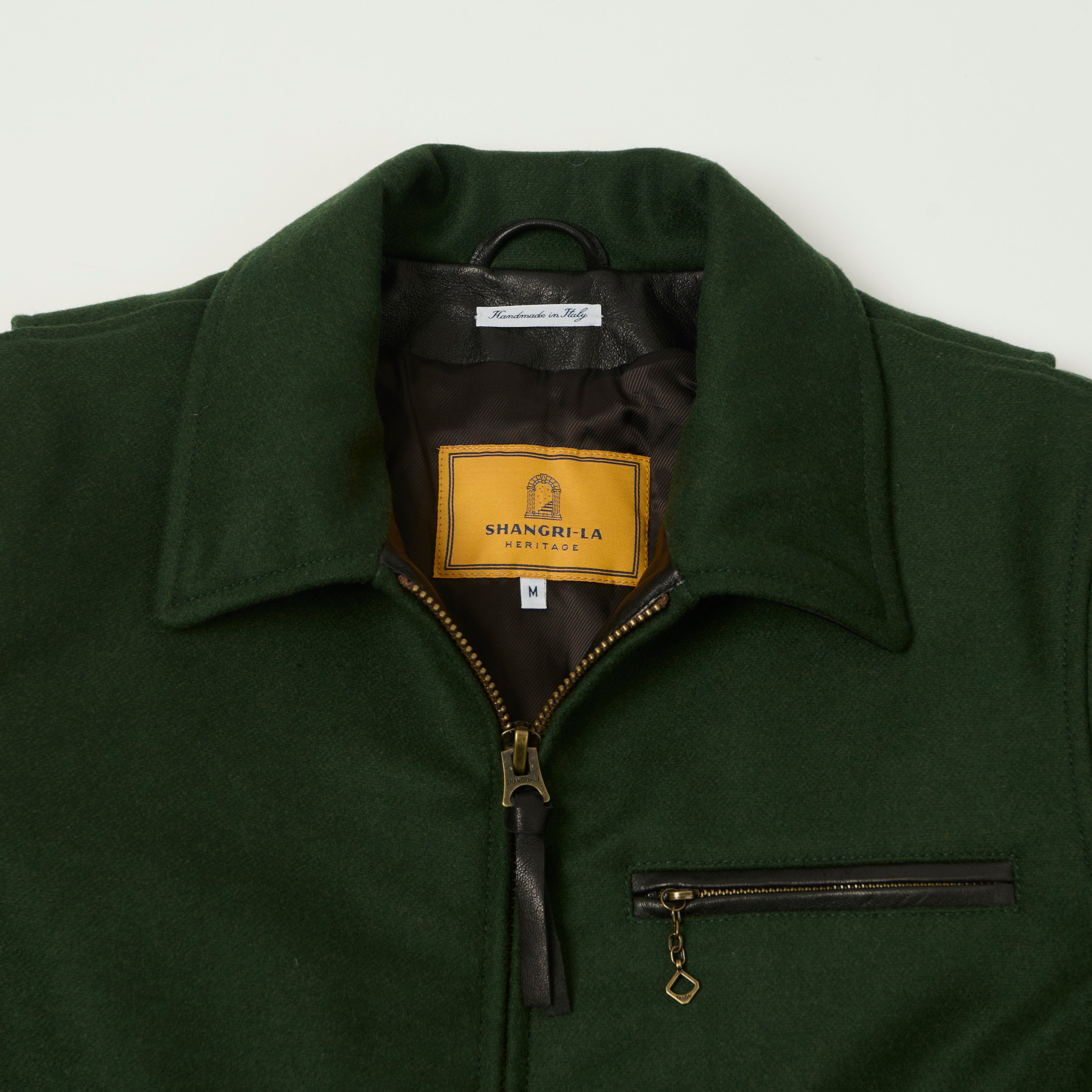 Shangri-La Heritage 'Varenne' Melton Wool Jacket - Forest Green