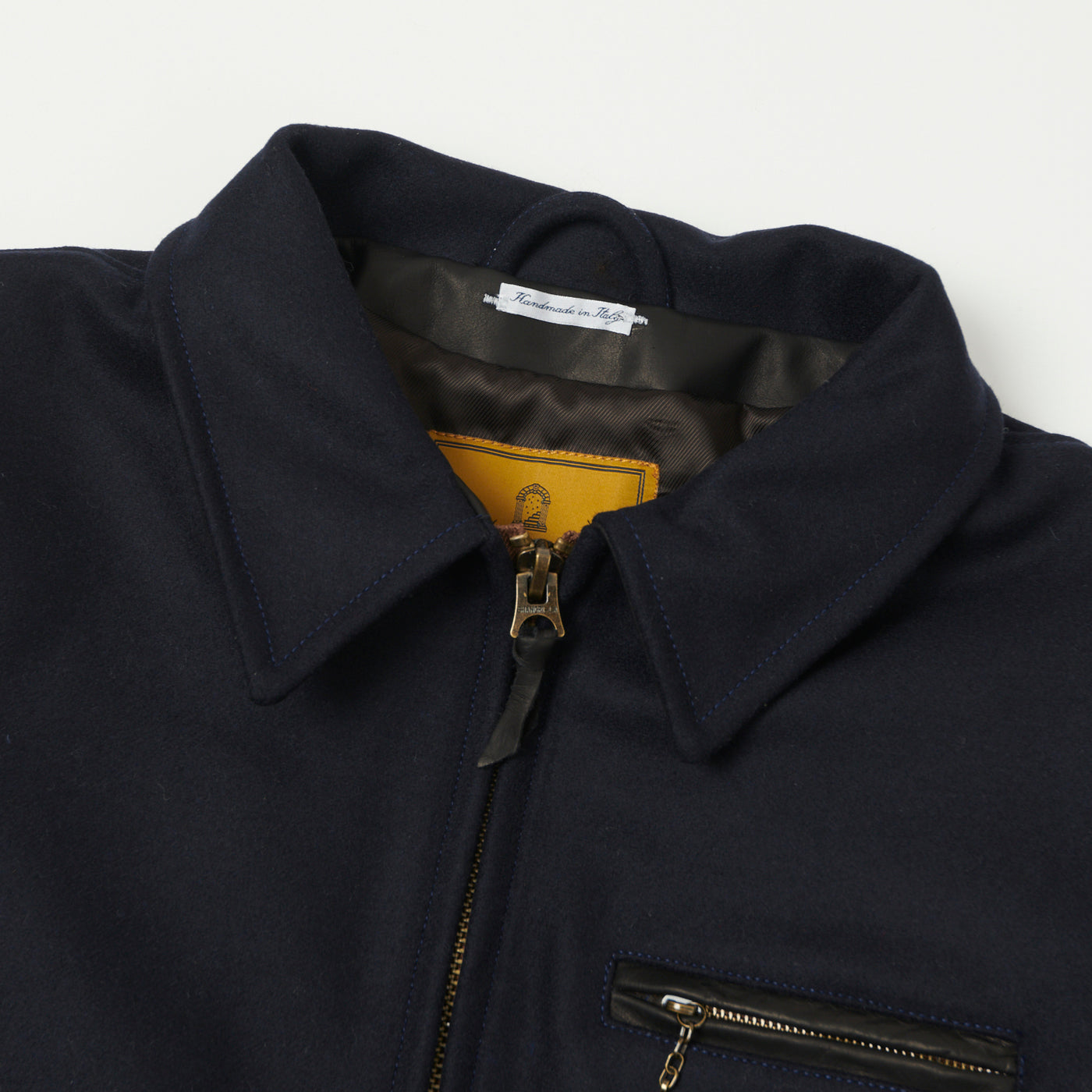 WOOLMELTON xACETATESOUVENIRJACKET Lサイズ WOOL MELTON ×ACETATE SOUVENIR JACKET(S BLACK): gold: MENS