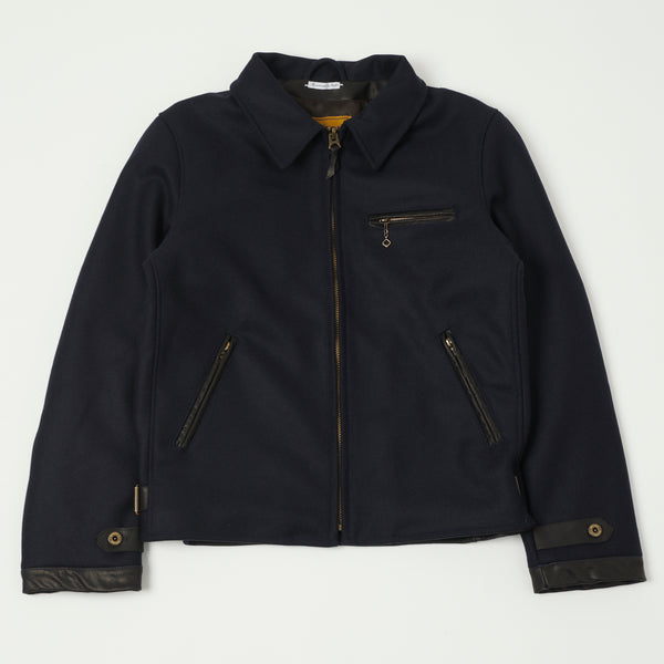 Shangri-La Heritage 'Varenne' Melton Wool Jacket - Navy Blue