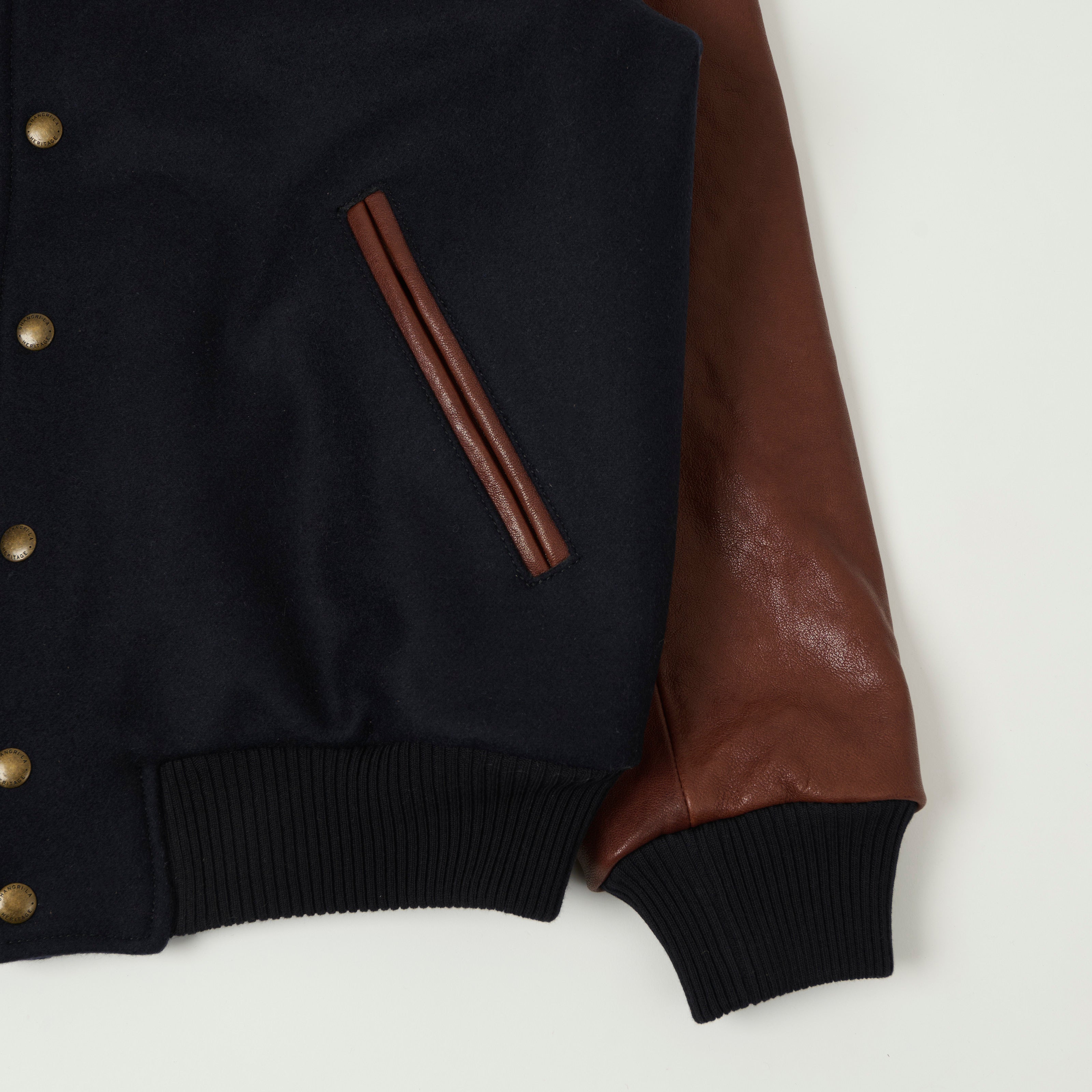 Shangri-La Heritage Wool Varsity Jacket - Navy