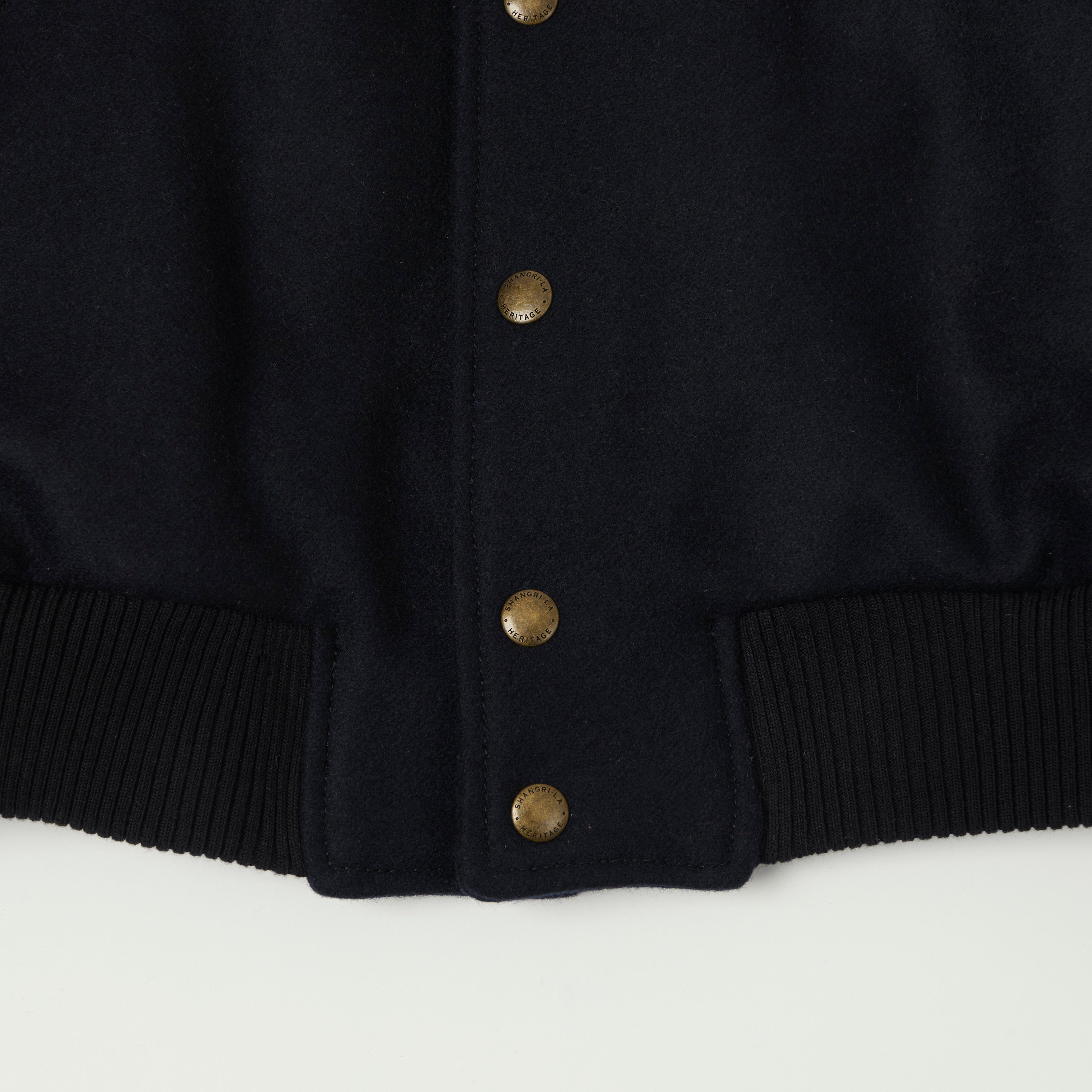 Shangri-La Heritage Wool Varsity Jacket - Navy
