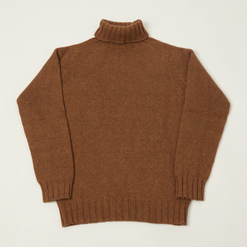 Smith Sato Suzuki 'Otari' Roll Neck Lambswool Jumper - Cinnamon Brown