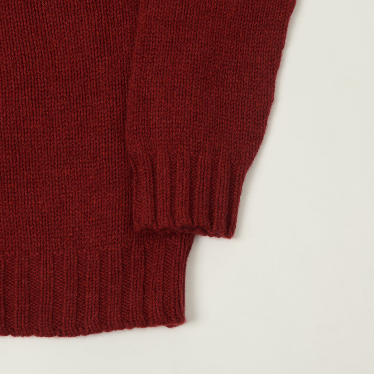 Smith Sato Suzuki 'Otari' Roll Neck Lambswool Jumper - Garnet Red