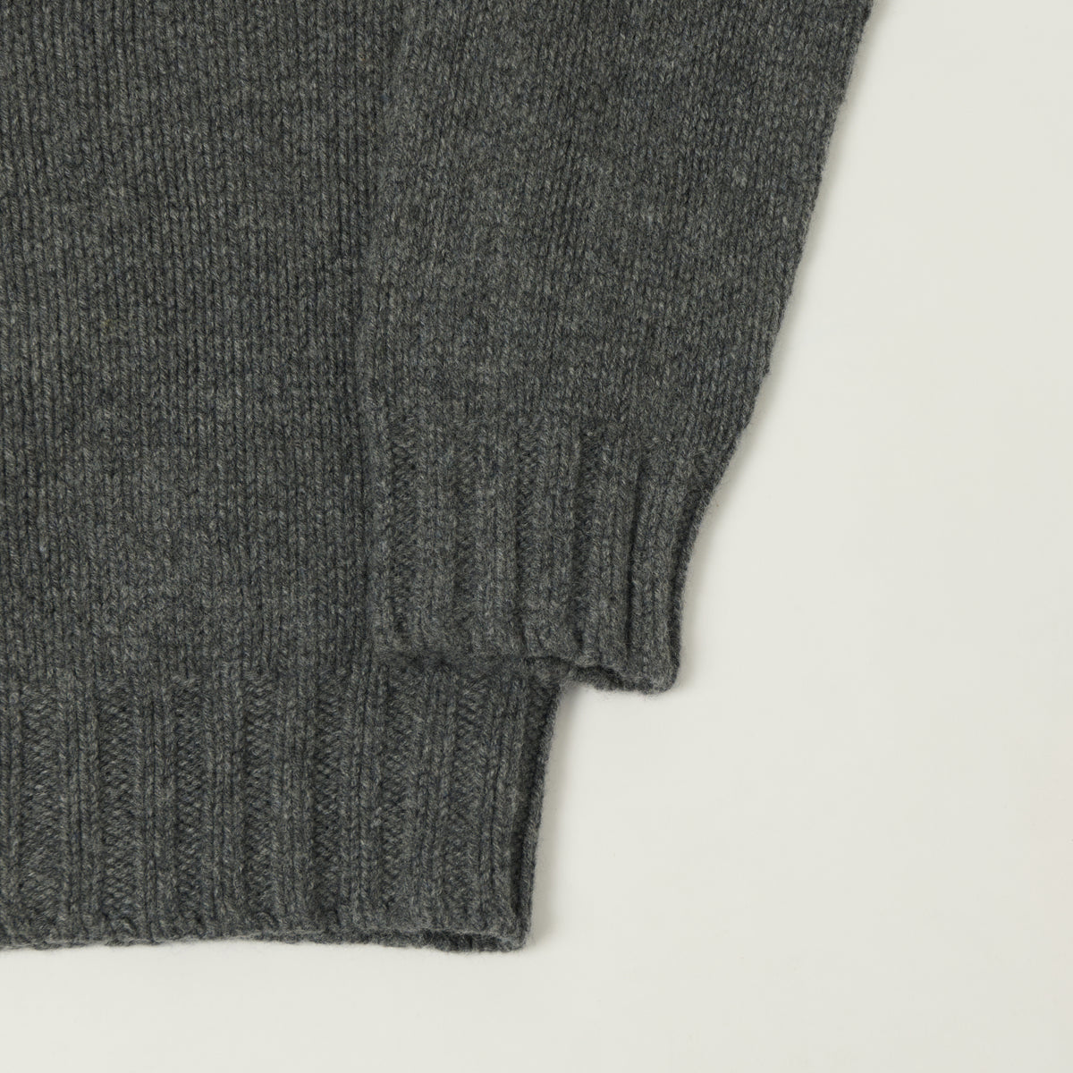 Smith Sato Suzuki 'Otari' Roll Neck Lambswool Jumper - Mountain Grey
