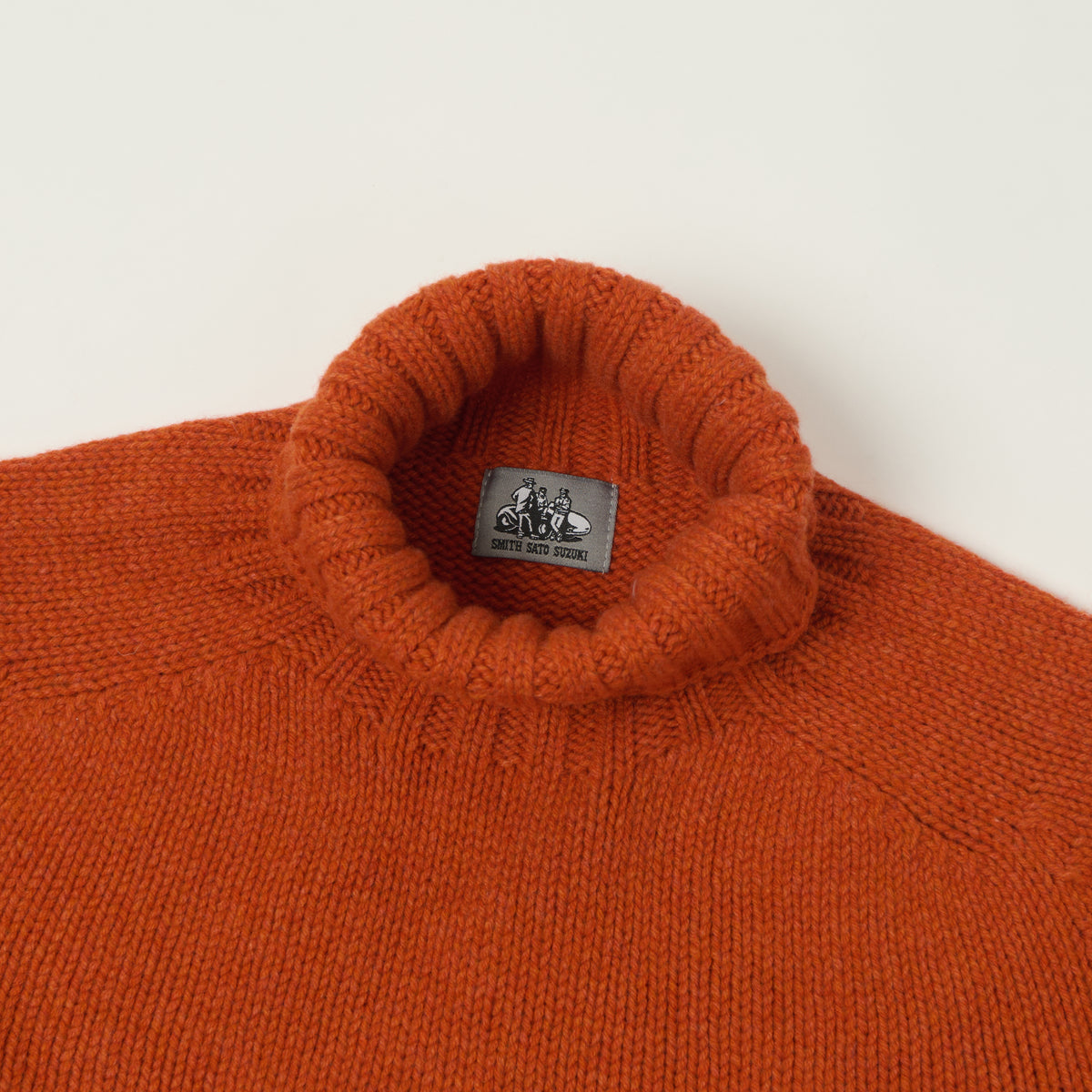 Smith Sato Suzuki 'Otari' Roll Neck Lambswool Sweater - Autumn Orange