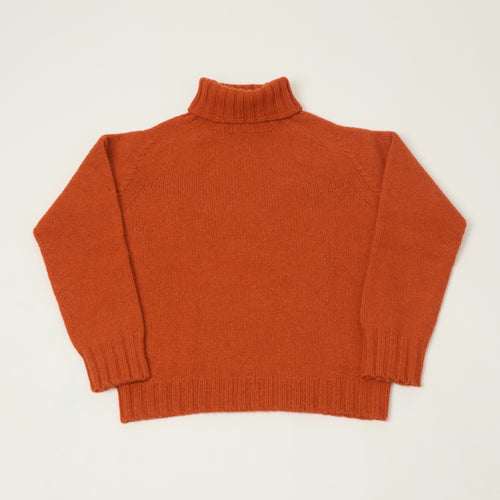 Smith Sato Suzuki 'Nagano' Roll Neck Lambswool Jumper - Autumn Orange