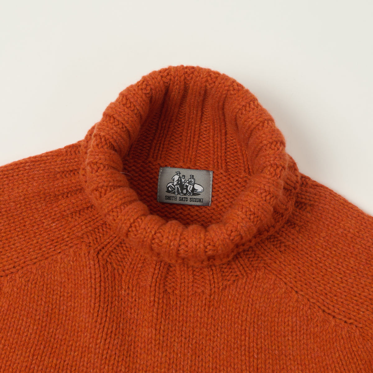 Smith Sato Suzuki 'Nagano' Roll Neck Lambswool Jumper - Autumn Orange