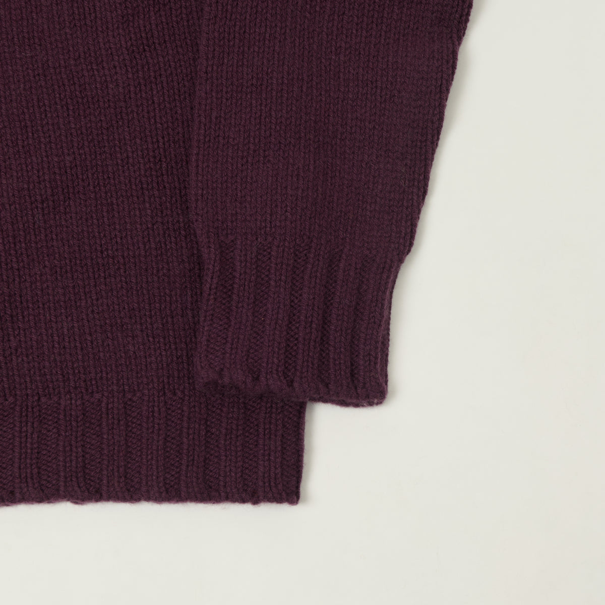 Smith Sato Suzuki 'Nagano' Roll Neck Lambswool Jumper - Aubergine Purple