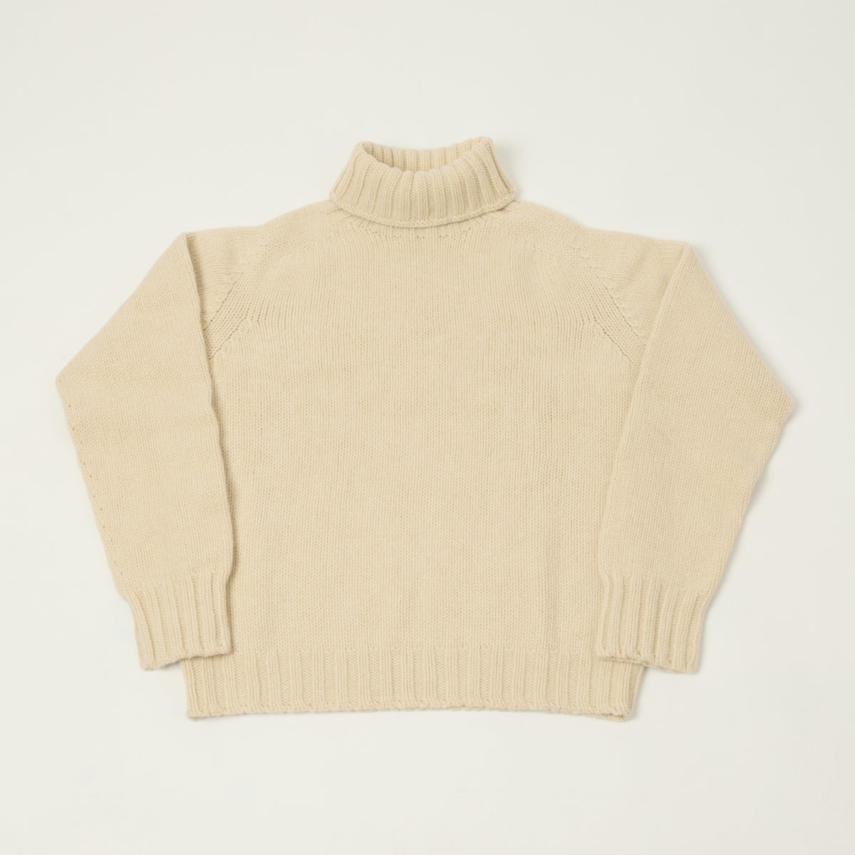 Smith Sato Suzuki 'Nagano' Roll Neck Lambswool Jumper - Chalk White