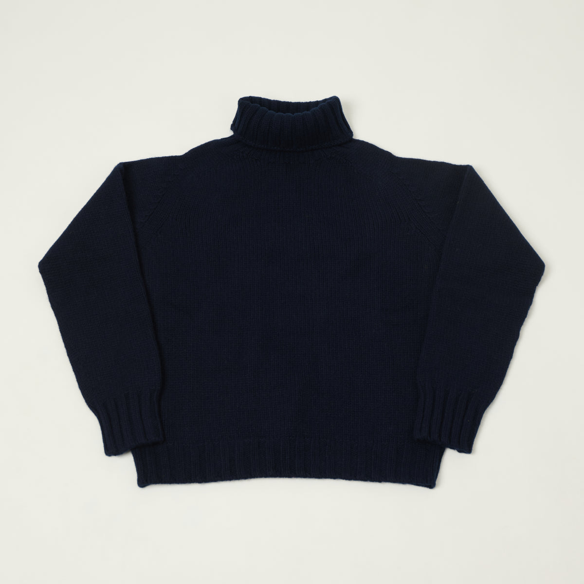 Smith Sato Suzuki 'Nagano' Roll Neck Lambswool Jumper - Midnight Blue