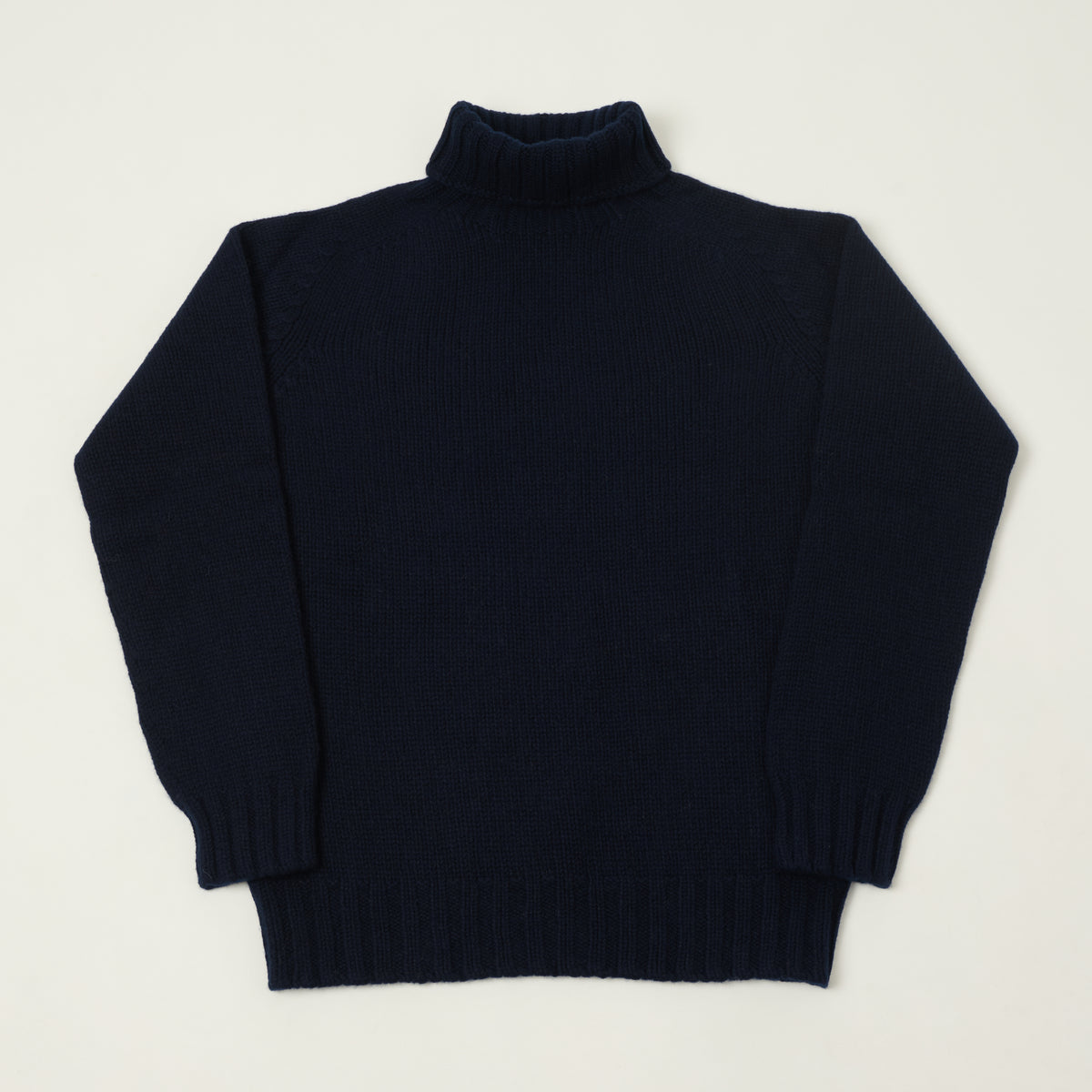 Smith Sato Suzuki 'Otari' Roll Neck Lambswool Jumper - Midnight Blue