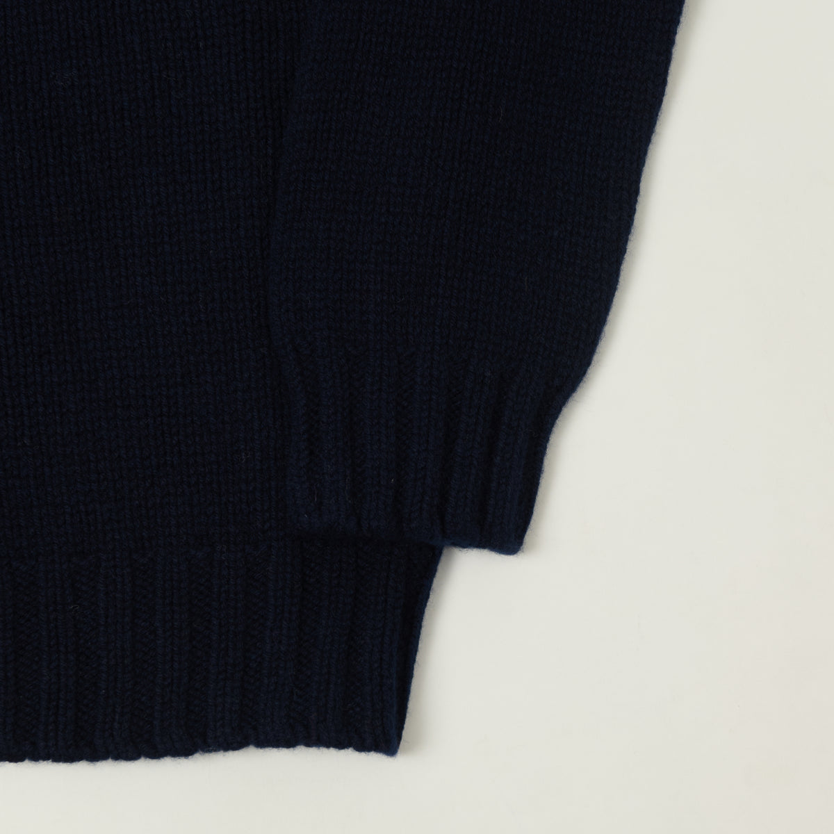 Smith Sato Suzuki 'Otari' Roll Neck Lambswool Jumper - Midnight Blue
