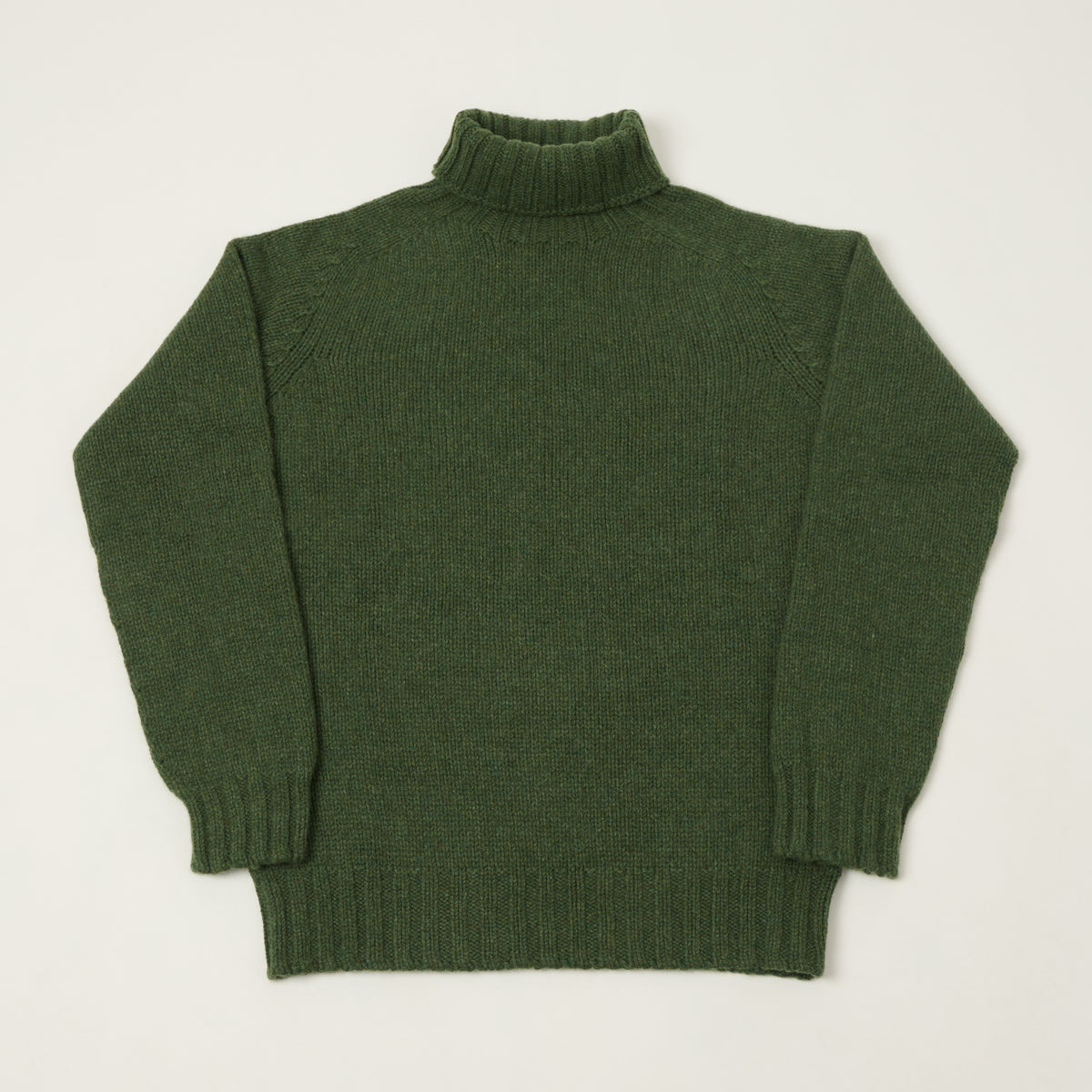 Smith Sato Suzuki 'Otari' Roll Neck Lambswool Jumper - Bottle Green