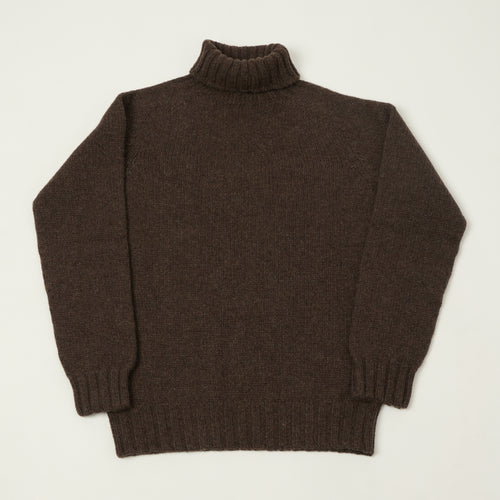 Smith Sato Suzuki 'Otari' Roll Neck Lambswool Jumper - Museum Brown