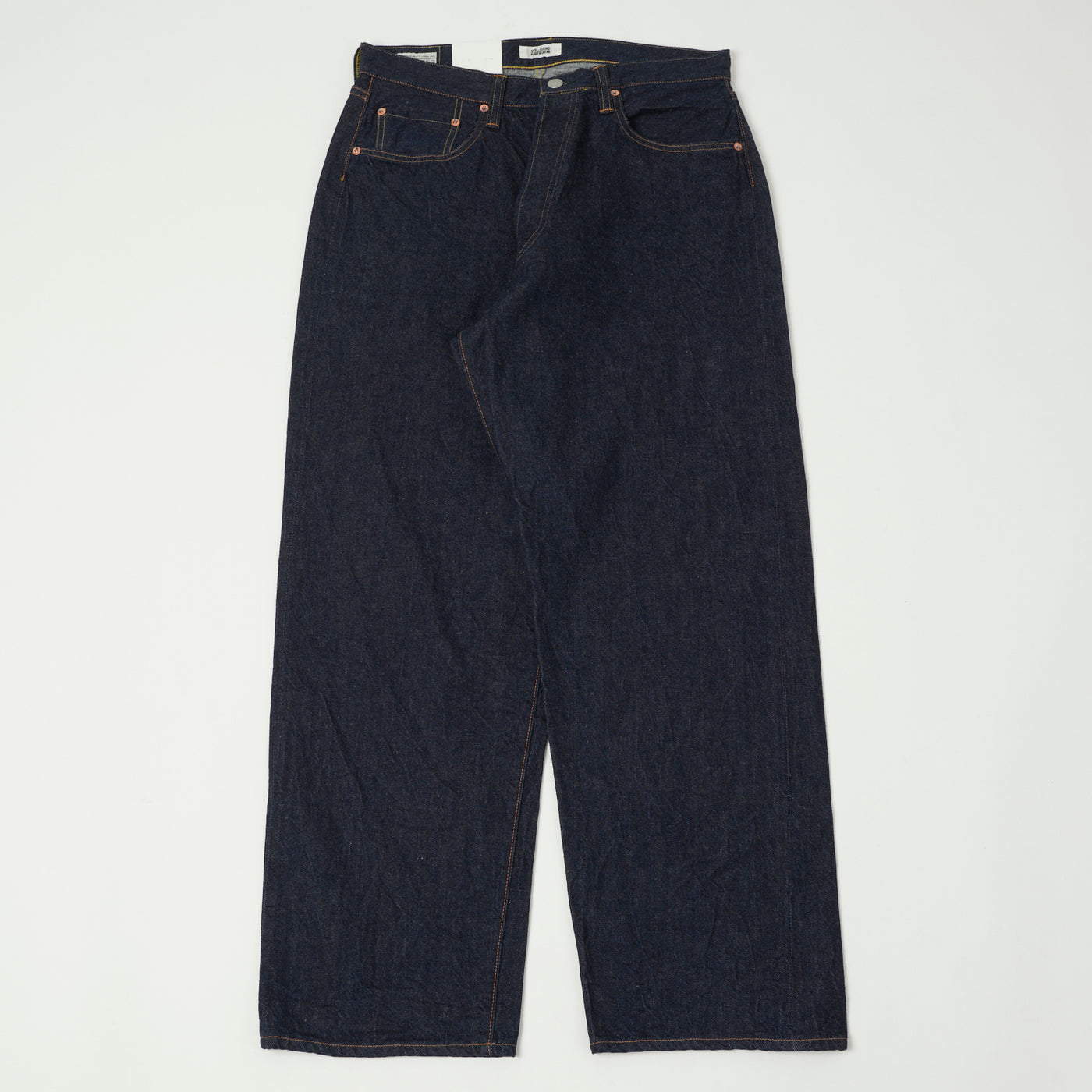 【BOK PLACE】Black blue washing span long wide denim pt XL SPELLBOUND_40-