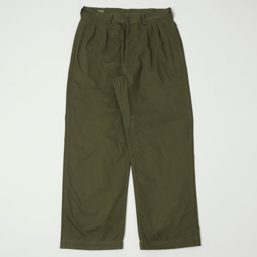 Spellbound Double Pleat French Trousers - Olive