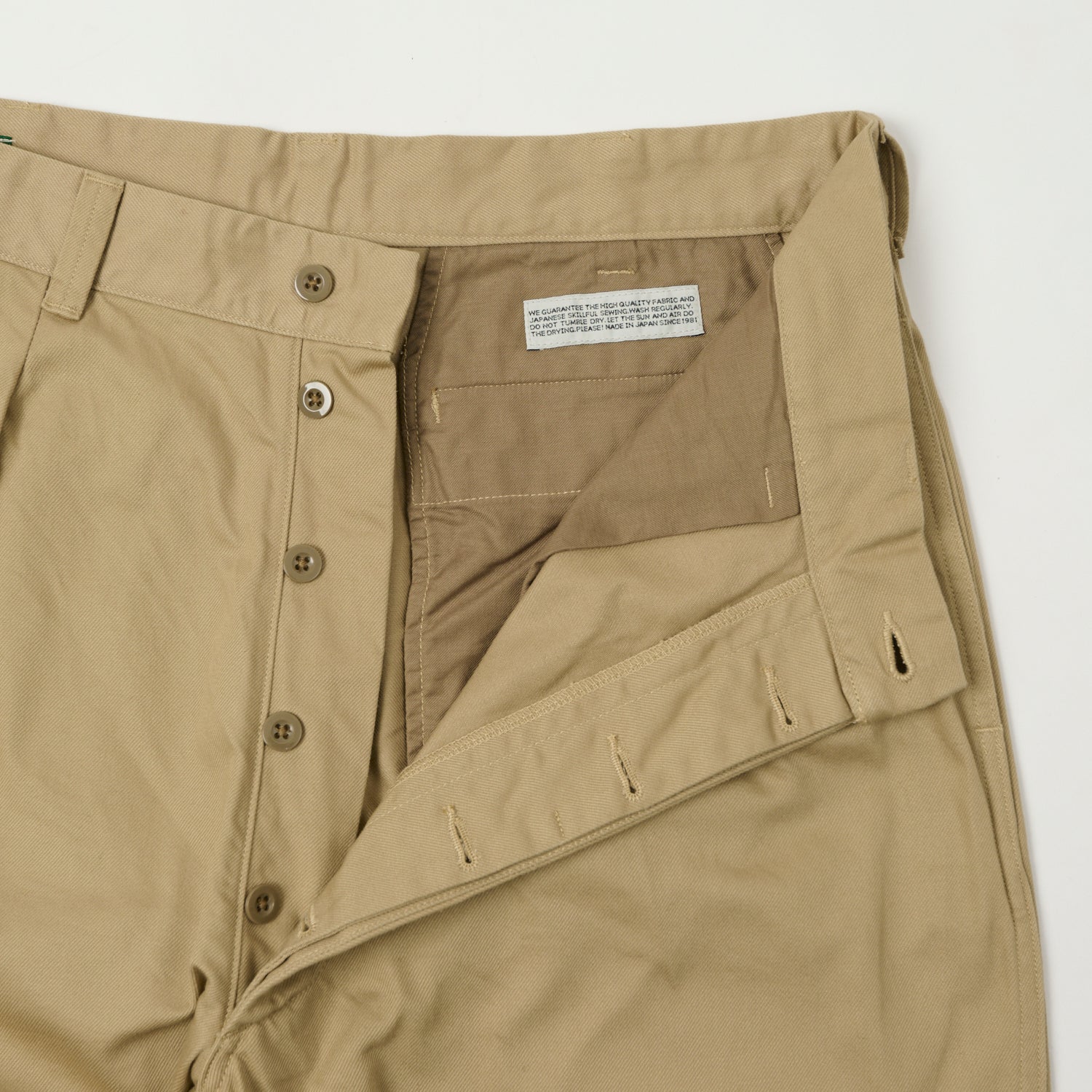 Spellbound Double Pleat French Trousers - Khaki Beige