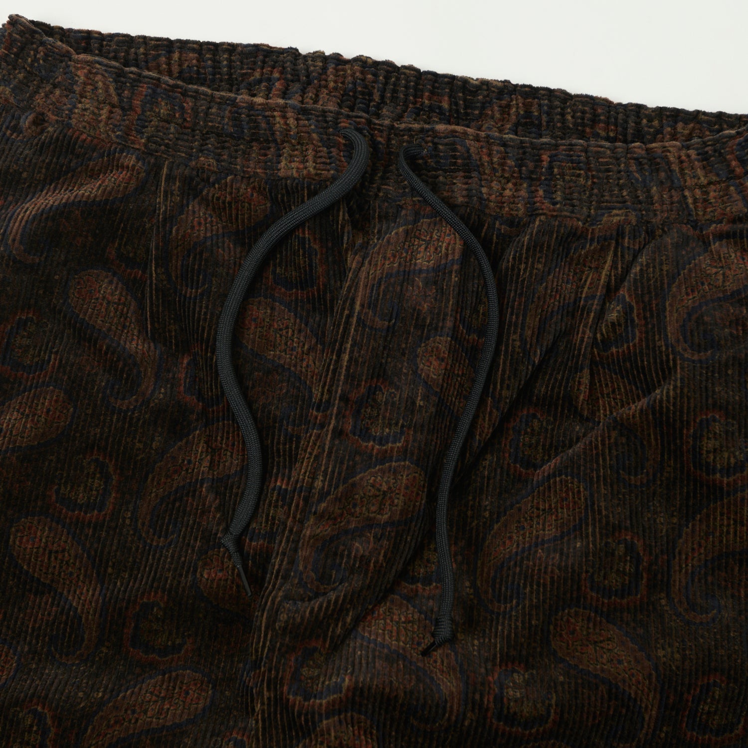 Spellbound Paisley Corduroy Easy Pants - Black