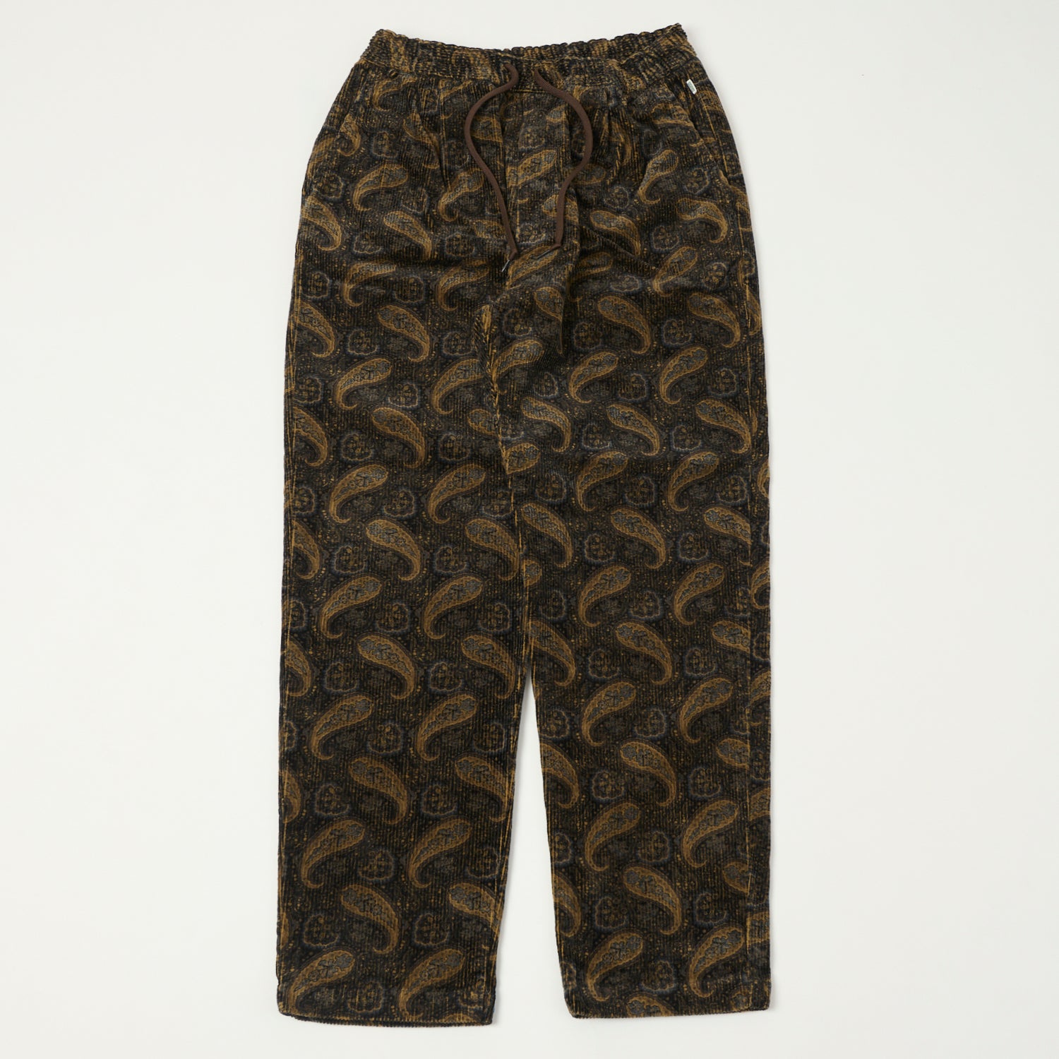 Spellbound Paisley Corduroy Easy Pants - Brown