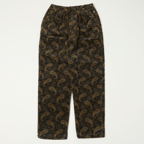 Spellbound Paisley Corduroy Easy Pants - Brown