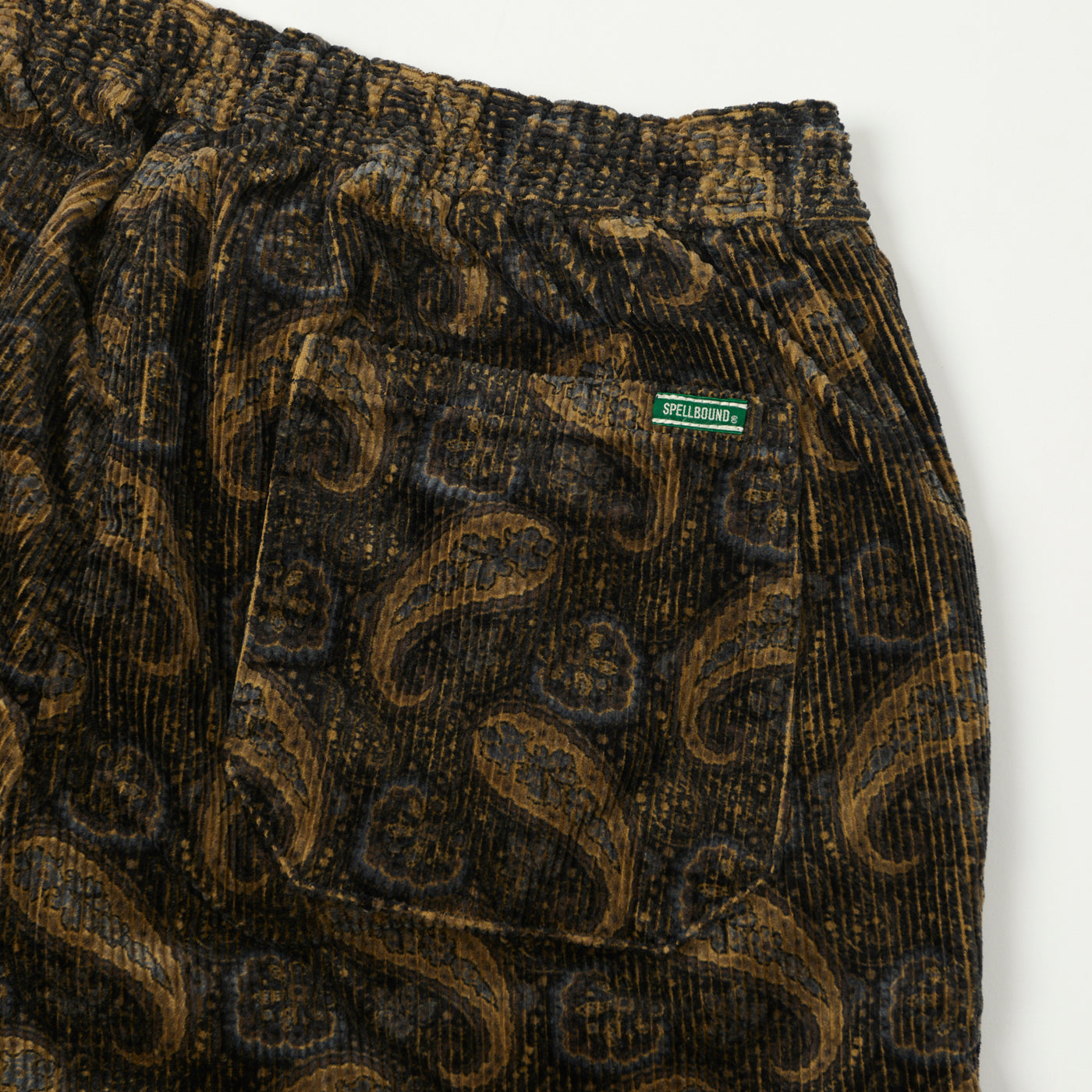 Spellbound Paisley Corduroy Easy Pants - Brown