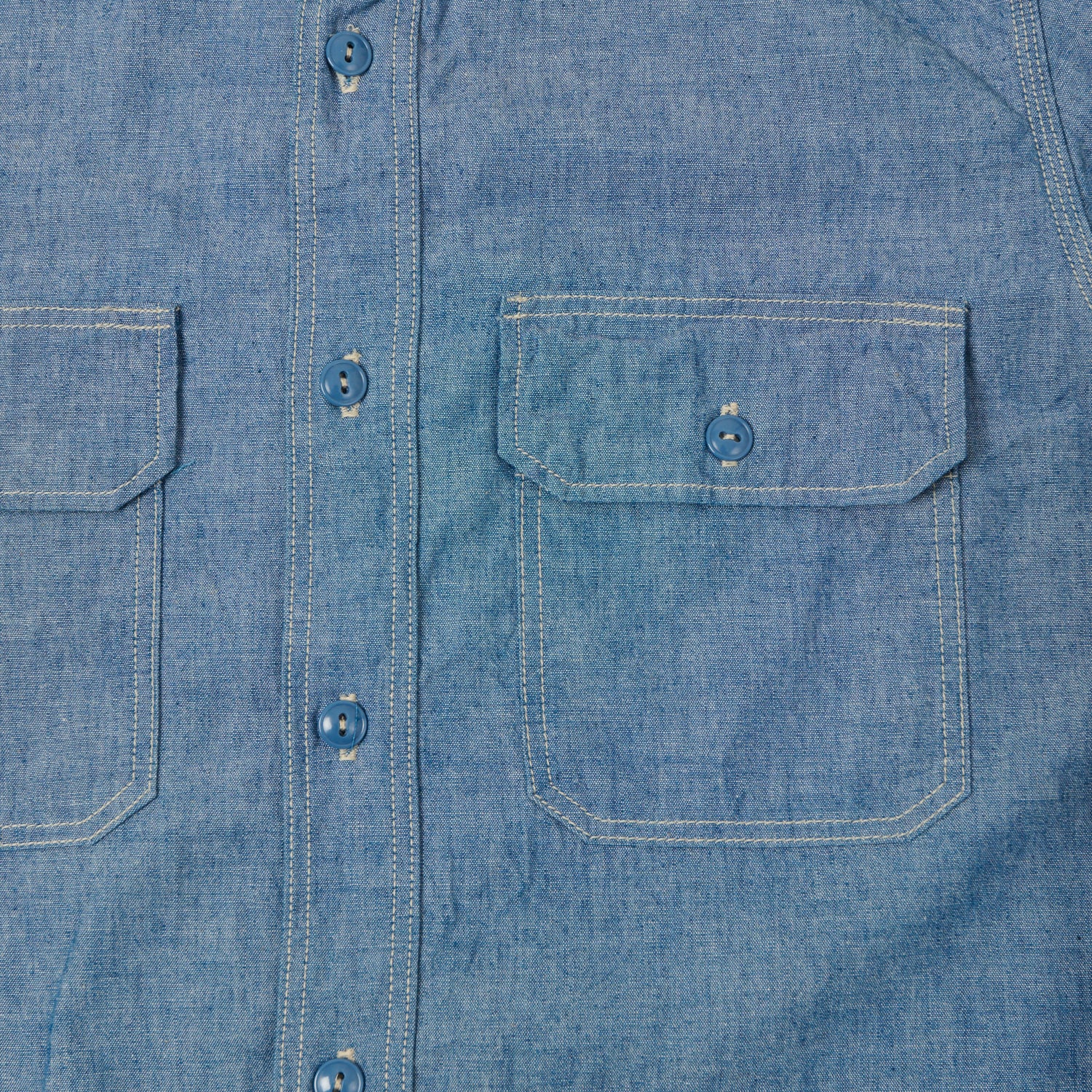 Spellbound Twin Pocket Chambray Shirt - Blue