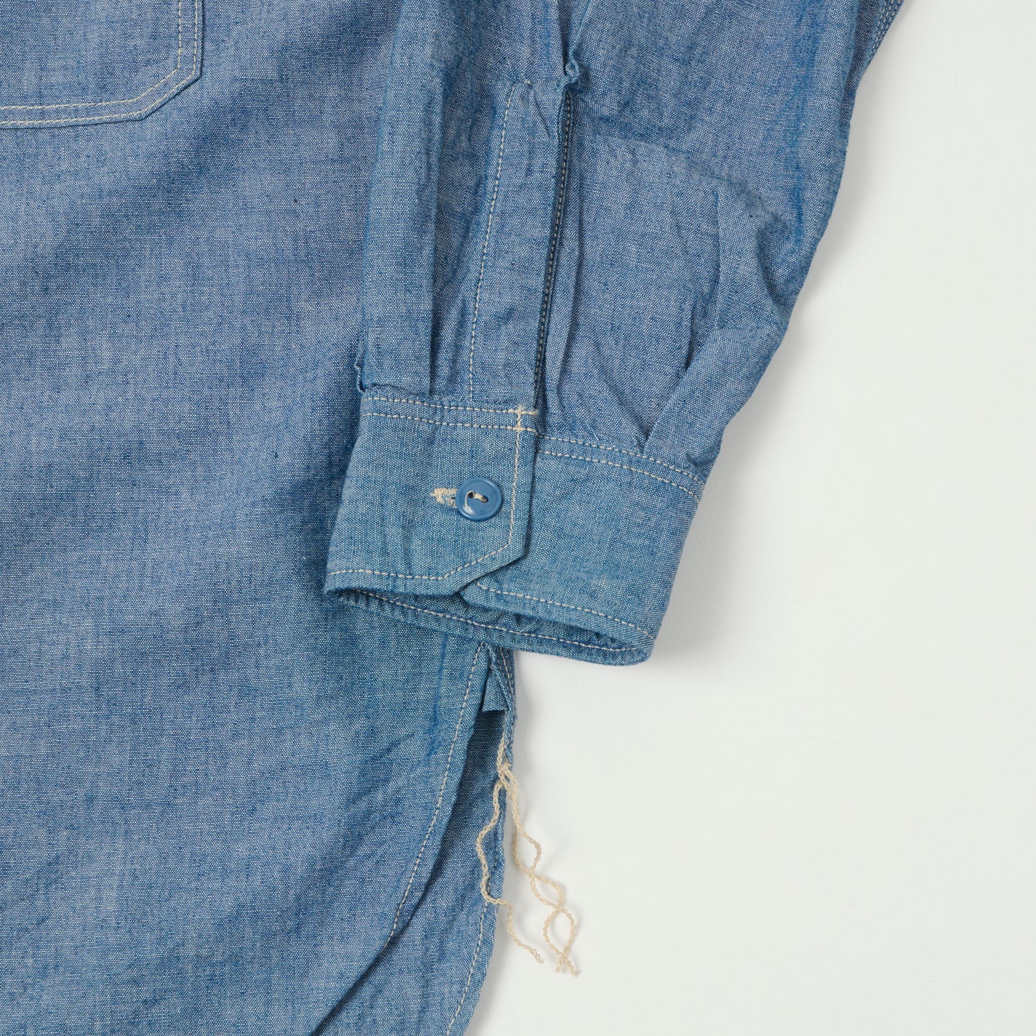 Spellbound Twin Pocket Chambray Shirt - Blue