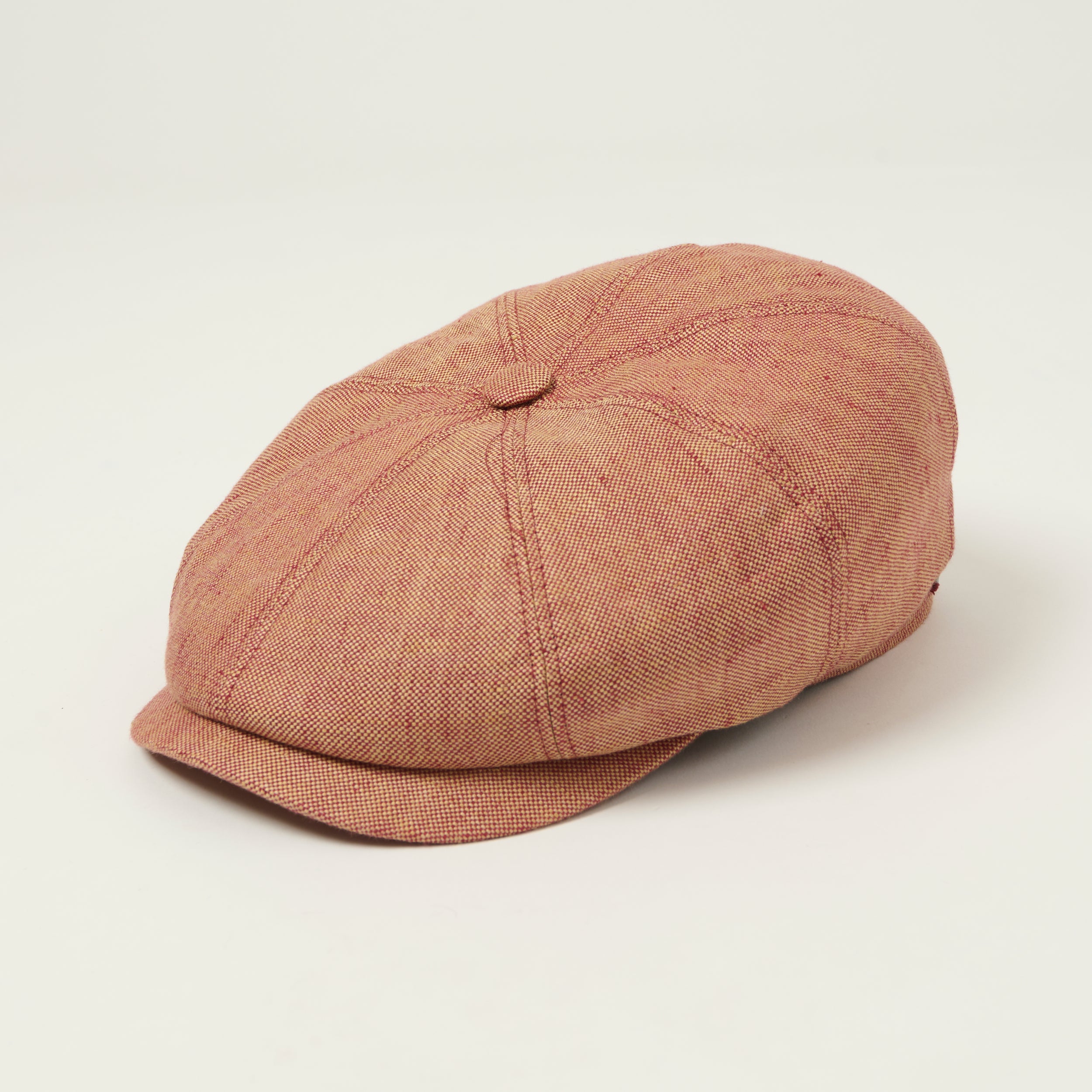 Stetson Hatteras Classic Linen Bakerboy Cap - Red