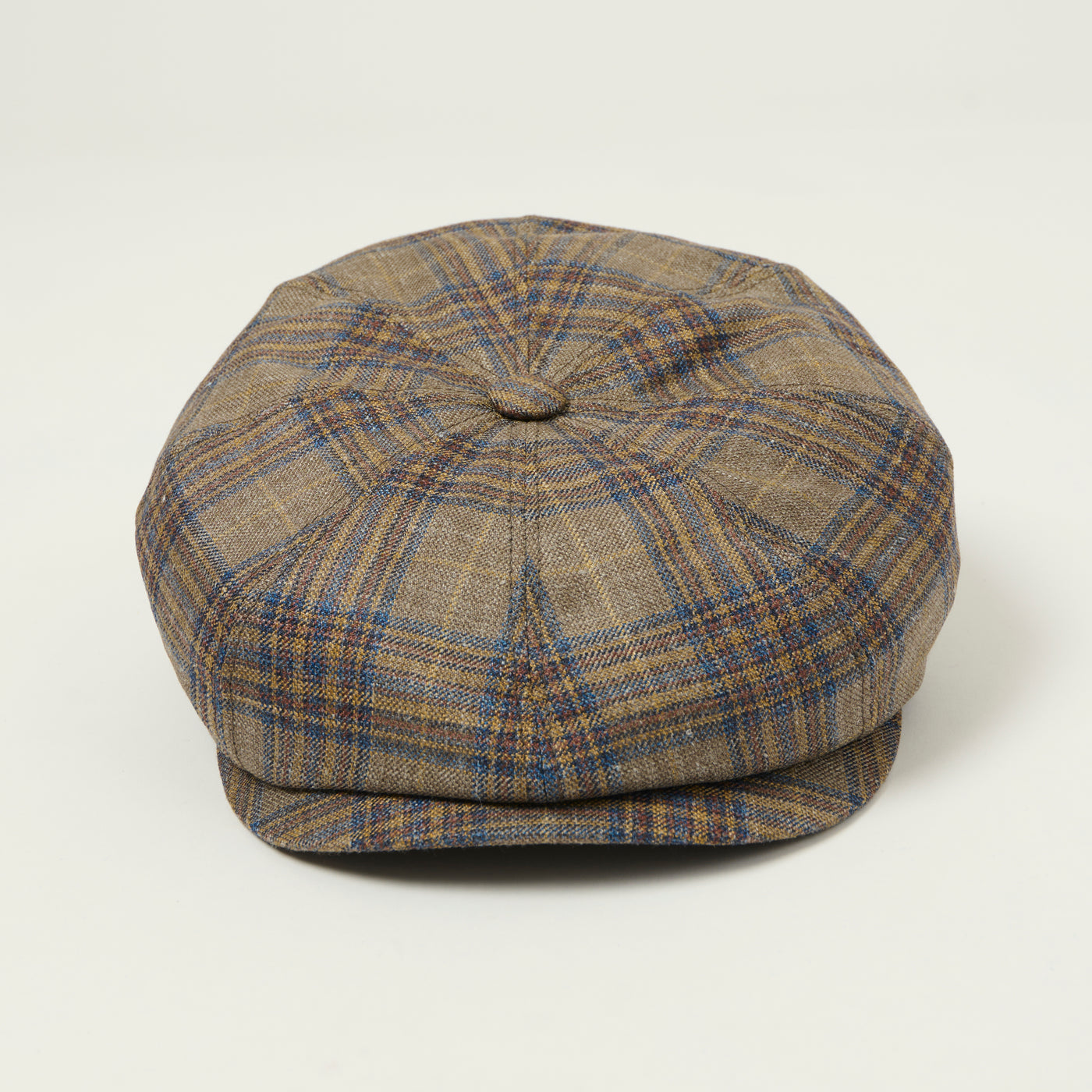 Stetson Cotton Hatteras Carreaux Casquette Hat - Brown/Multi