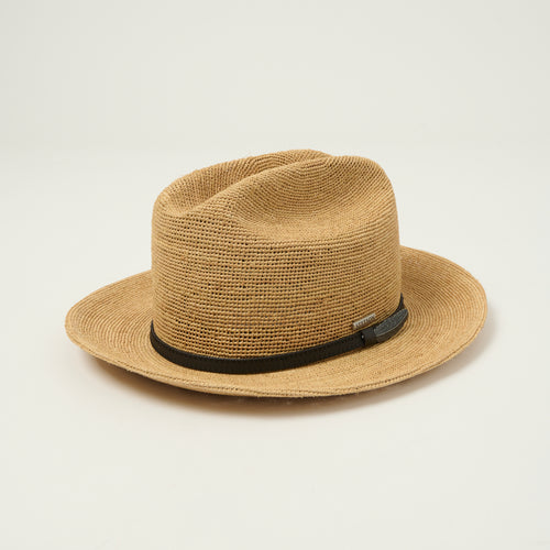 Stetson Crochet Raffia Western Hat - Straw