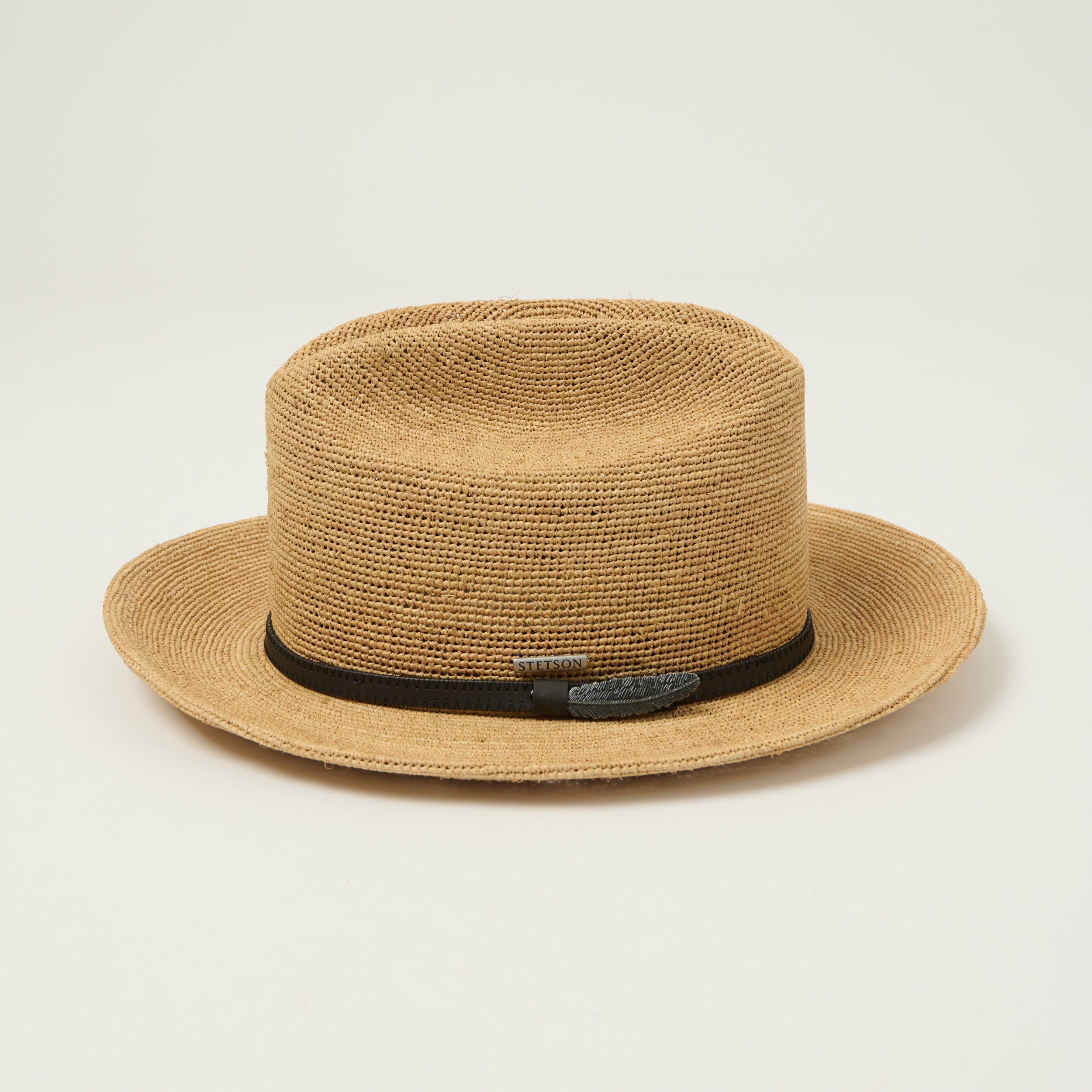Stetson Crochet Raffia Western Hat - Straw