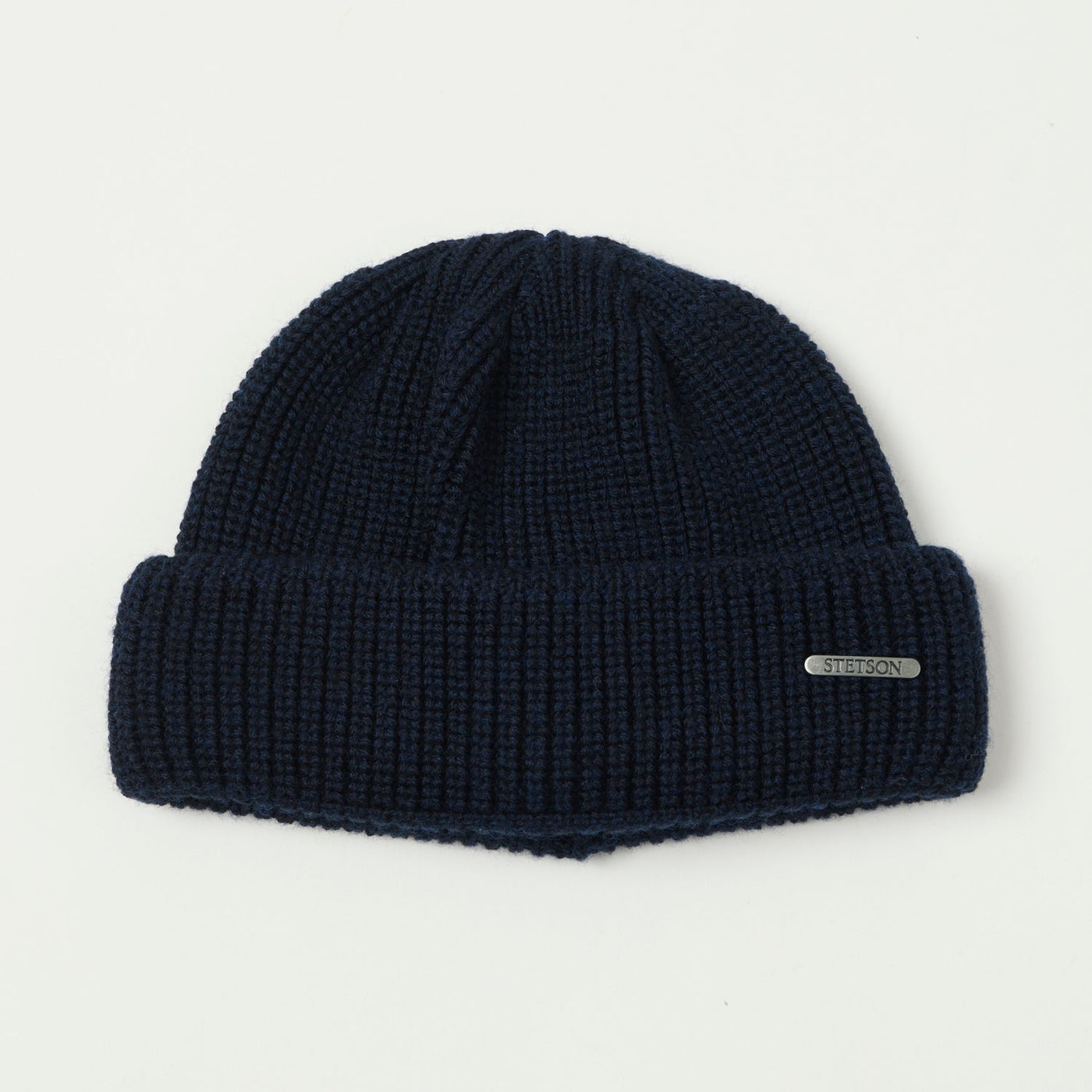 Stetson Ribbed Wool Beanie - Navy
