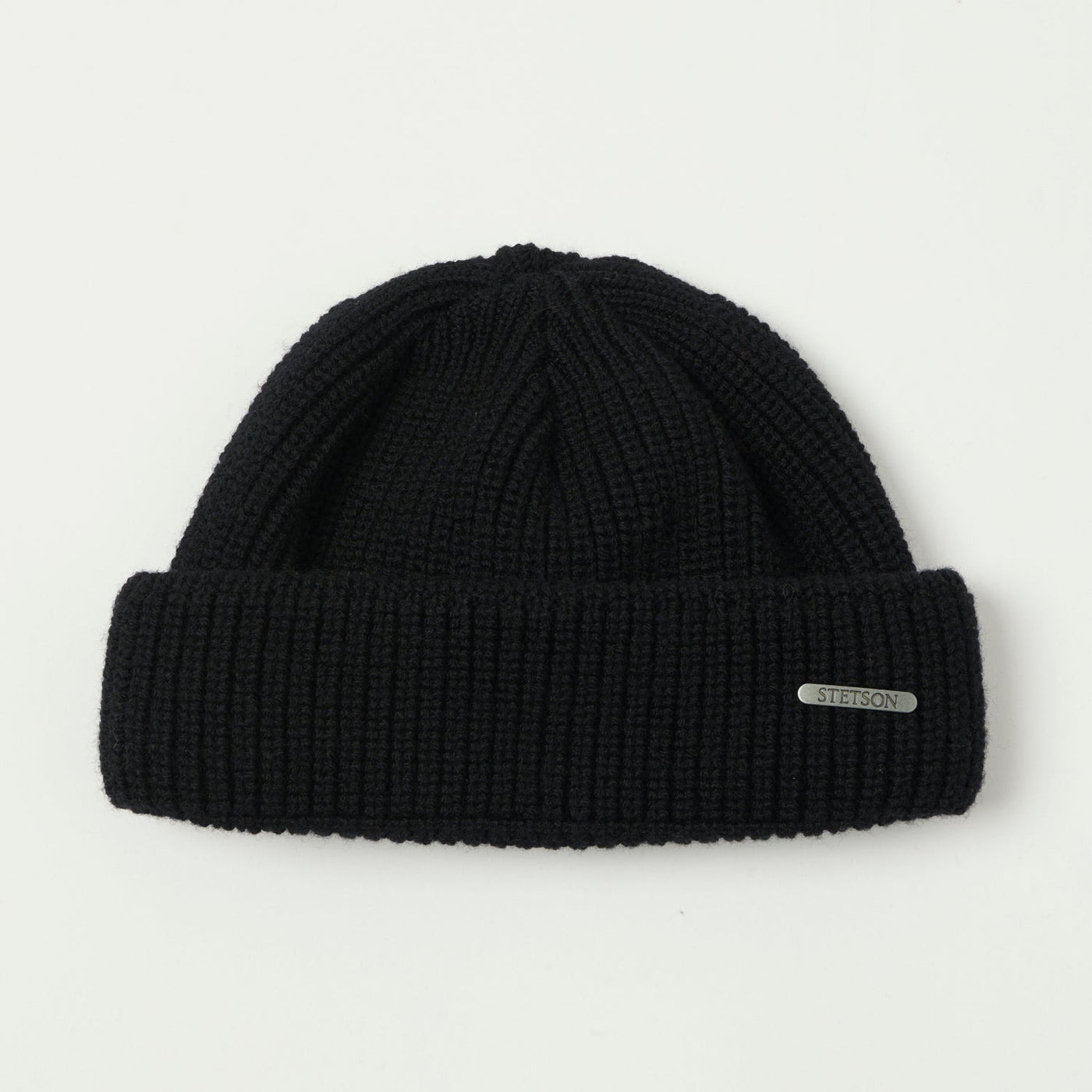 Stetson Ribbed Wool Beanie - Black