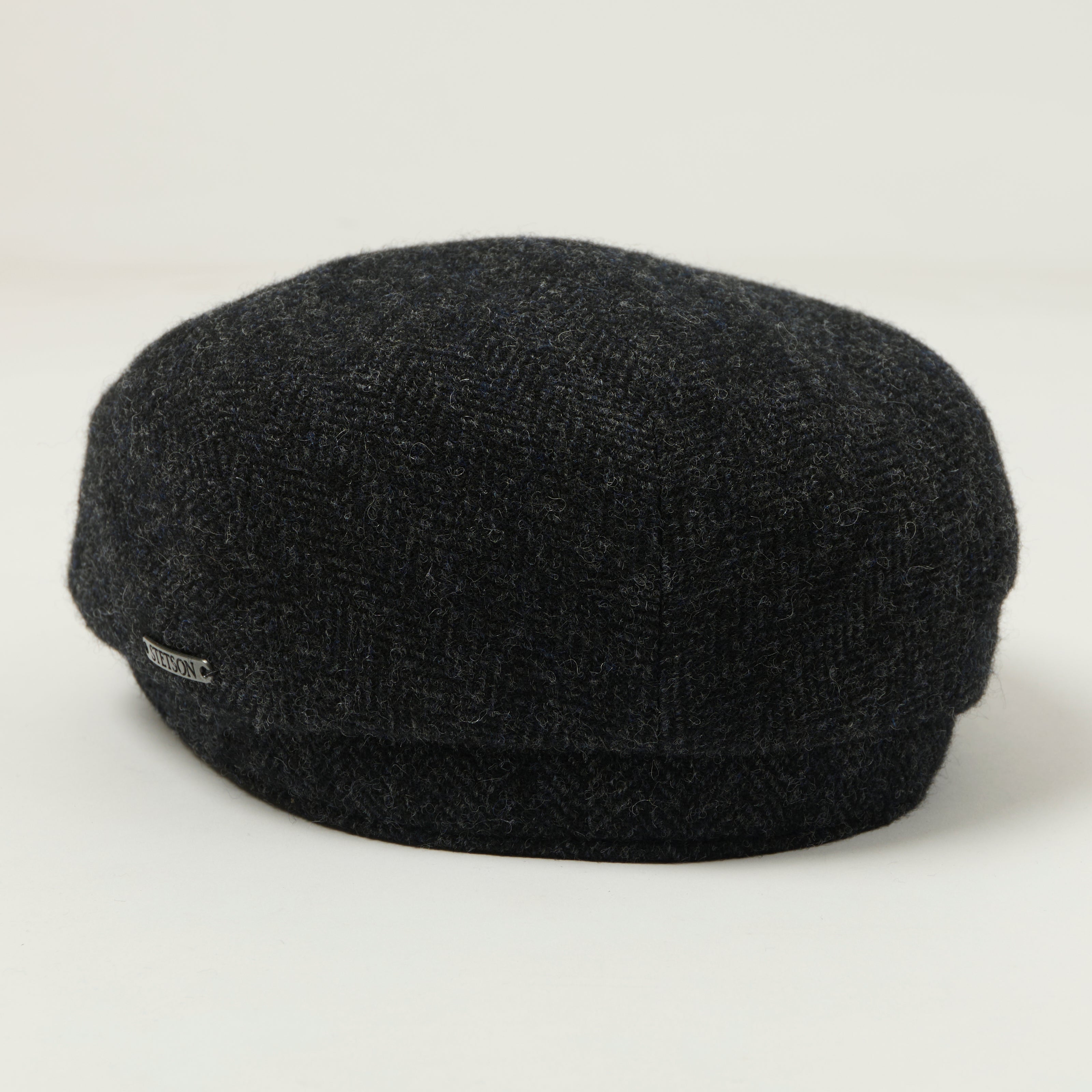 Stetson Wool Herringbone Driver Cap - Dark Grey