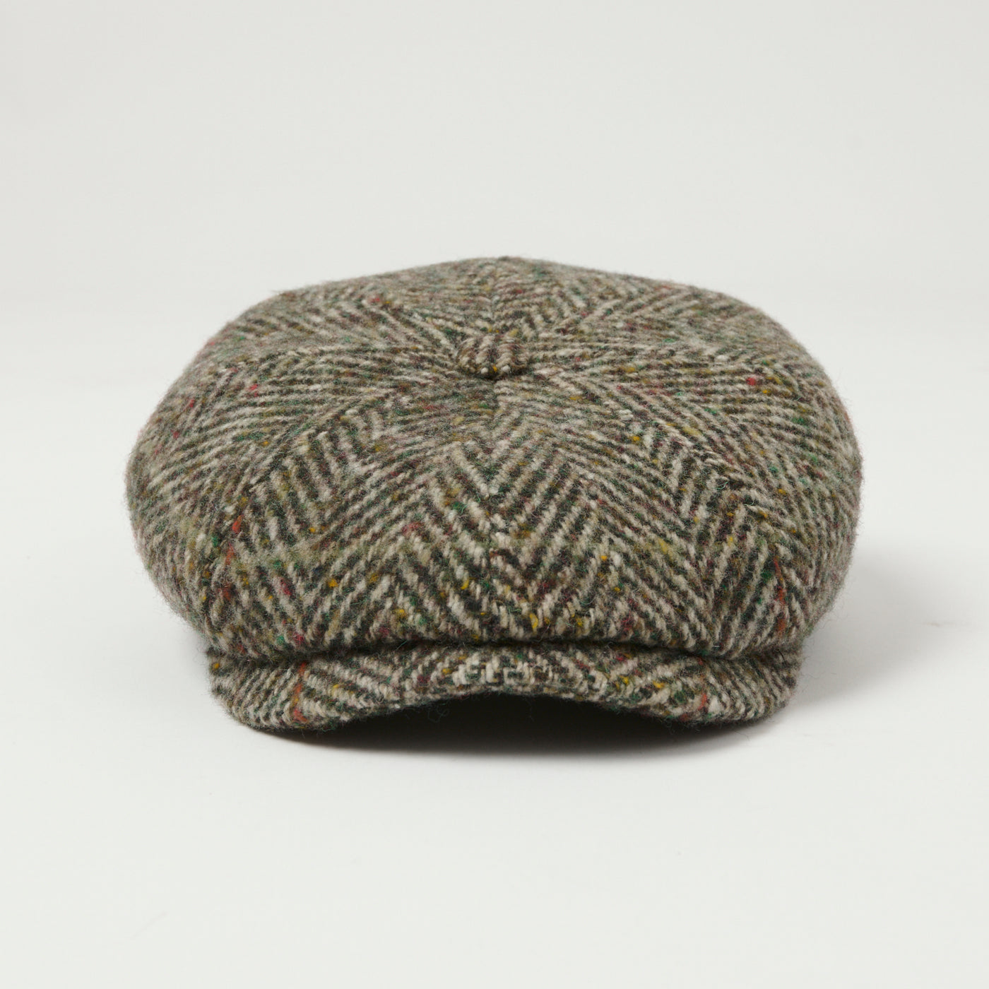 Stetson Hatteras Herringbone Flat Cap - Brown