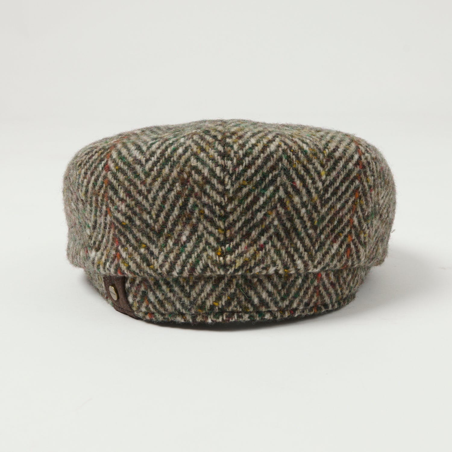 Stetson Hatteras Herringbone Flat Cap - Brown