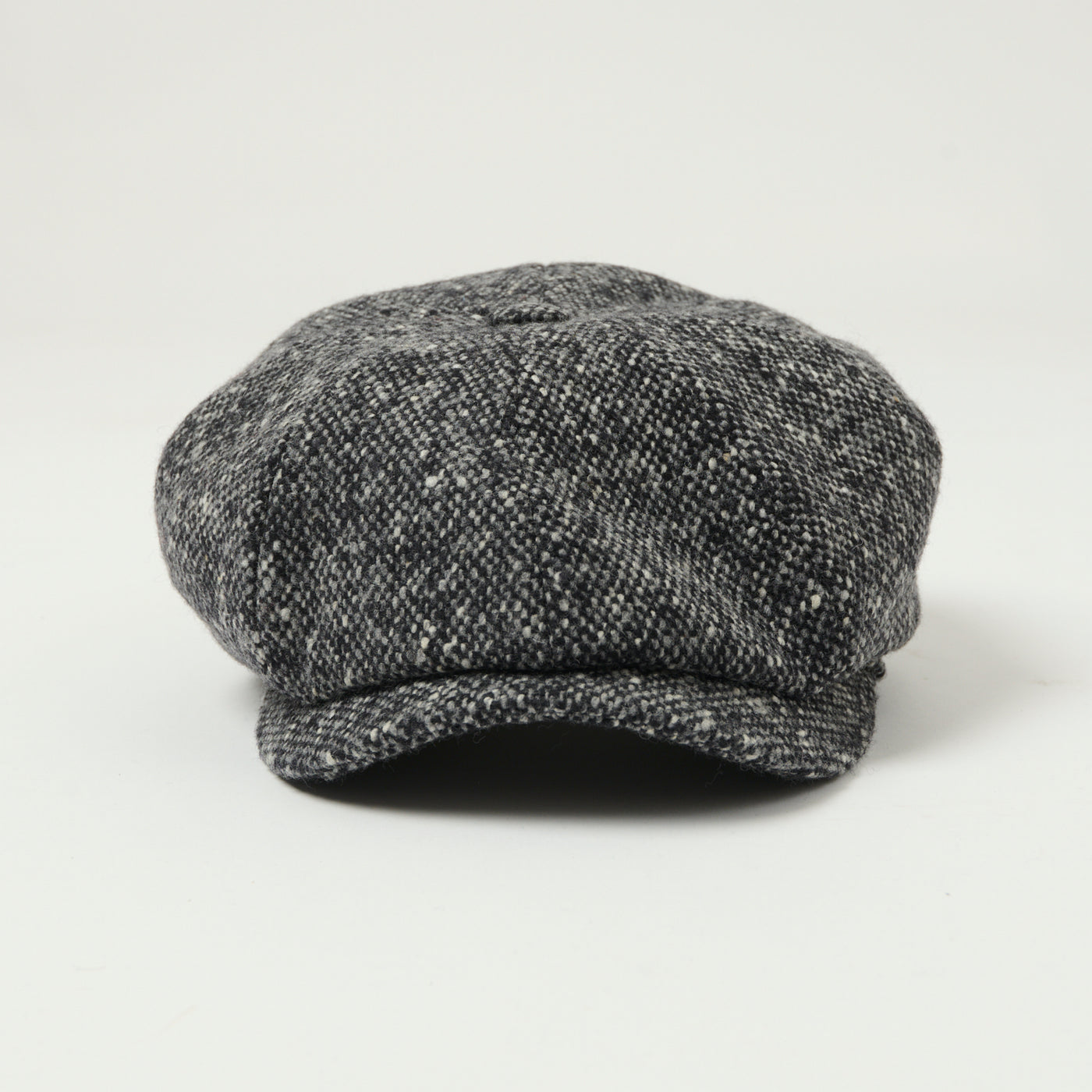 Stetson Hatteras Donegal Tweed Flat Cap - Black/Grey