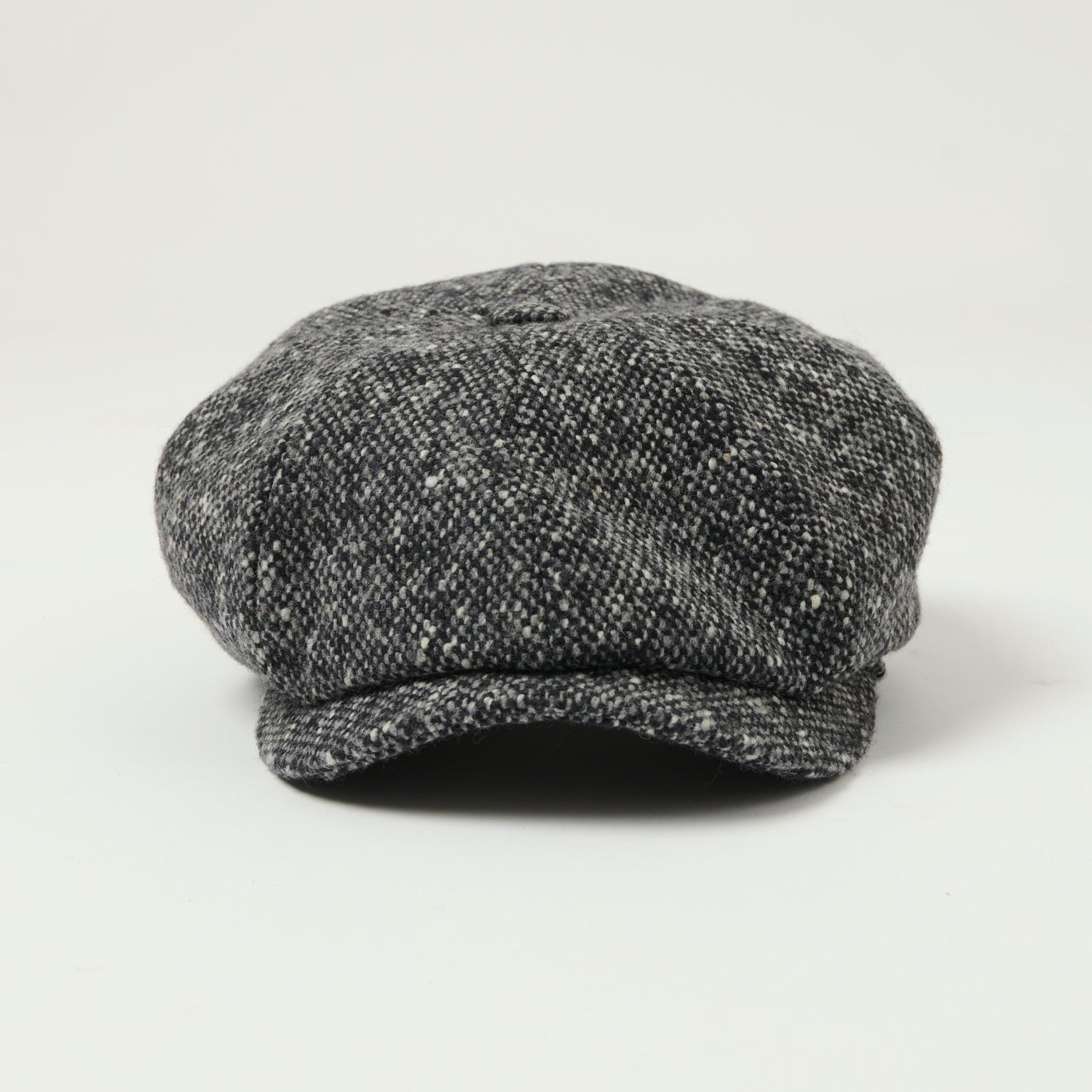 Stetson Hatteras Donegal Tweed Flat Cap - Black/Grey