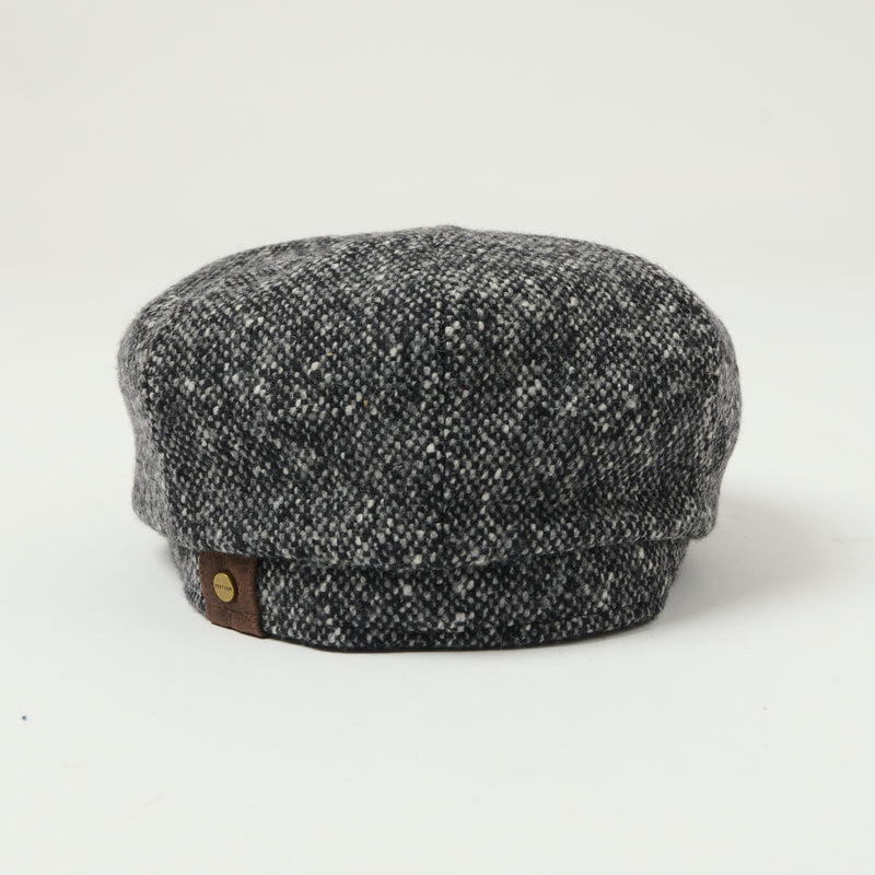 Stetson 6840601-433 Hatteras Donegal Tweed Flat Cap - Black/Grey